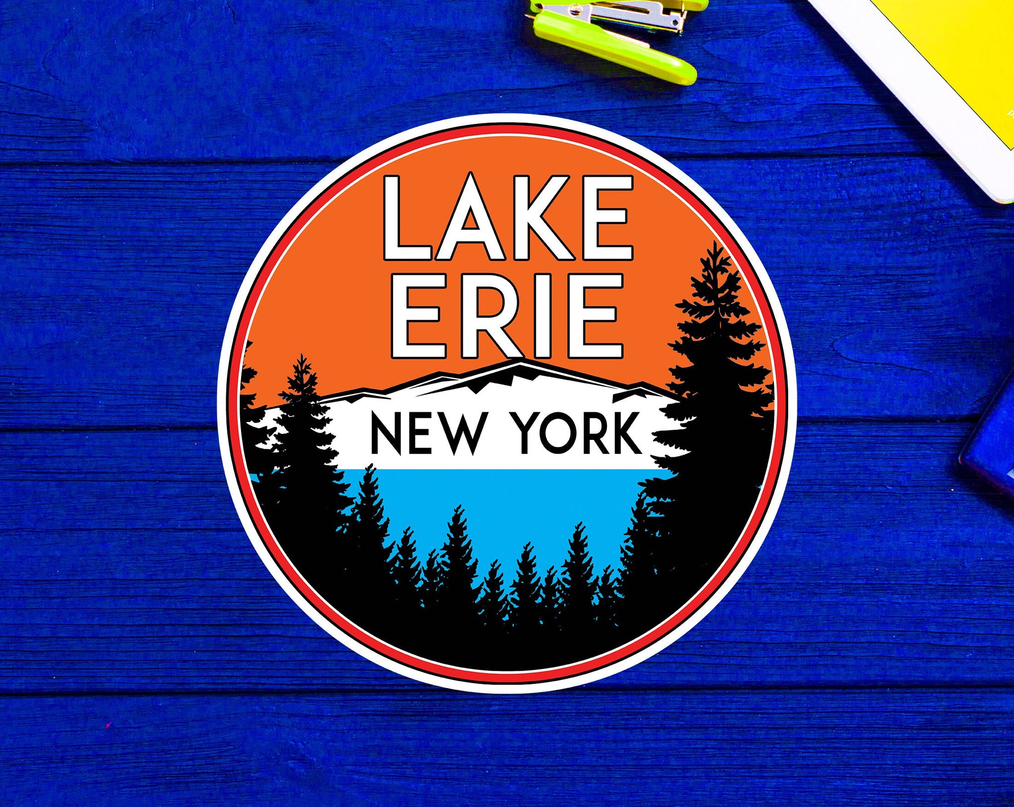 Lake Erie New York Decal Sticker 3"