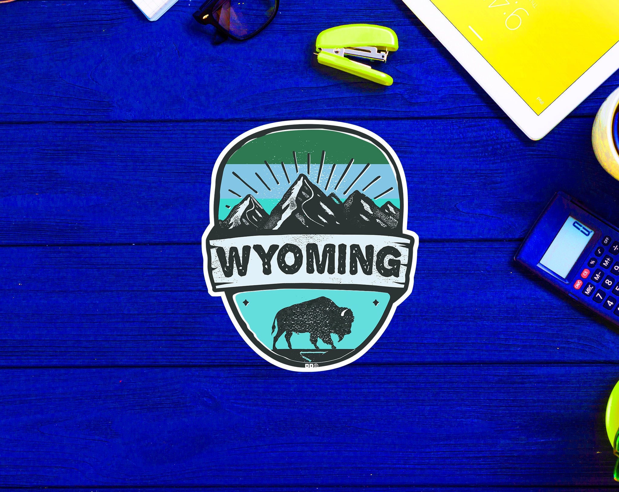 Wyoming Sticker Decal 3.5" Yellowstone National Park Decals Stickers