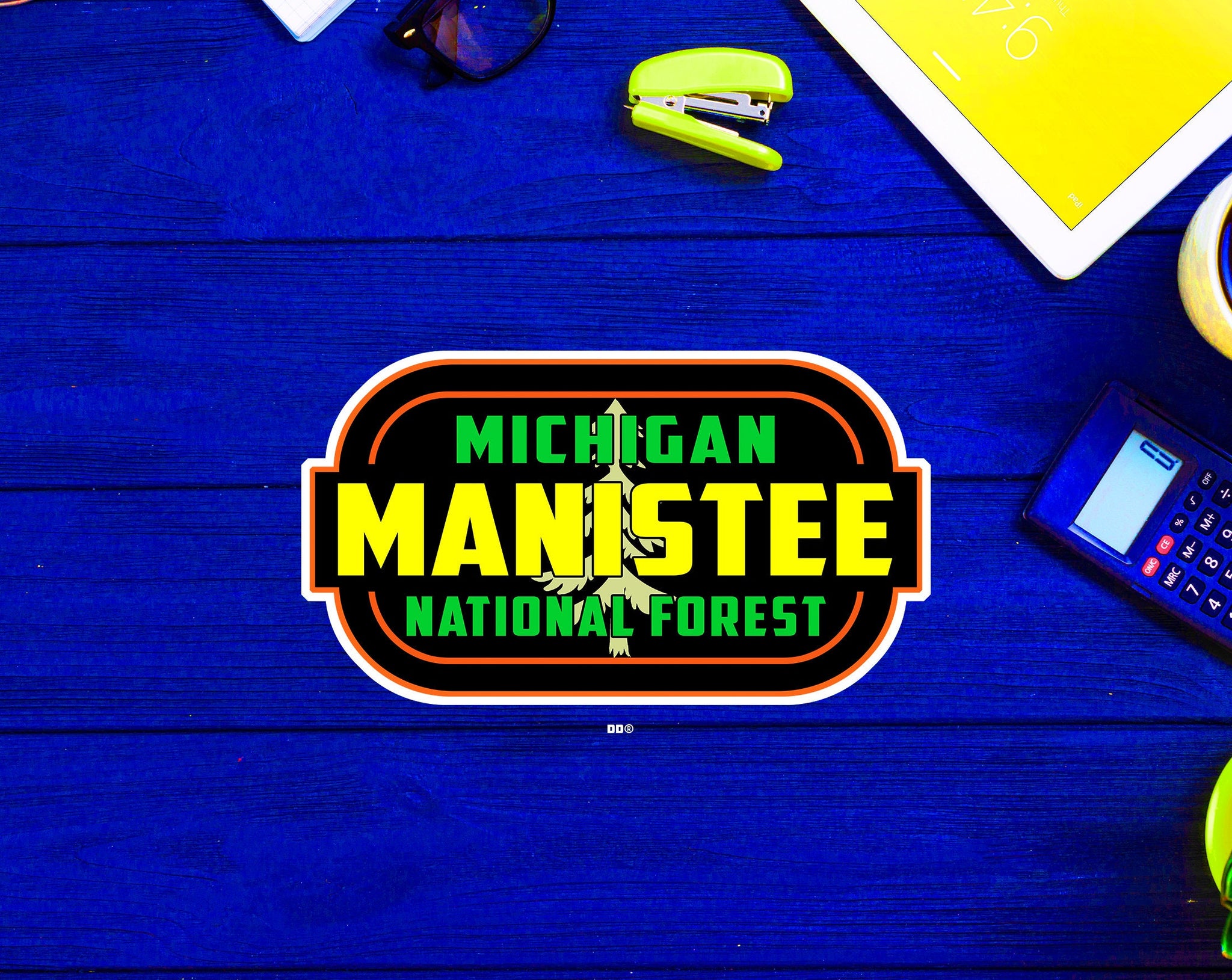 Manistee National Forest Decal Sticker 3.75" Michigan Vinyl