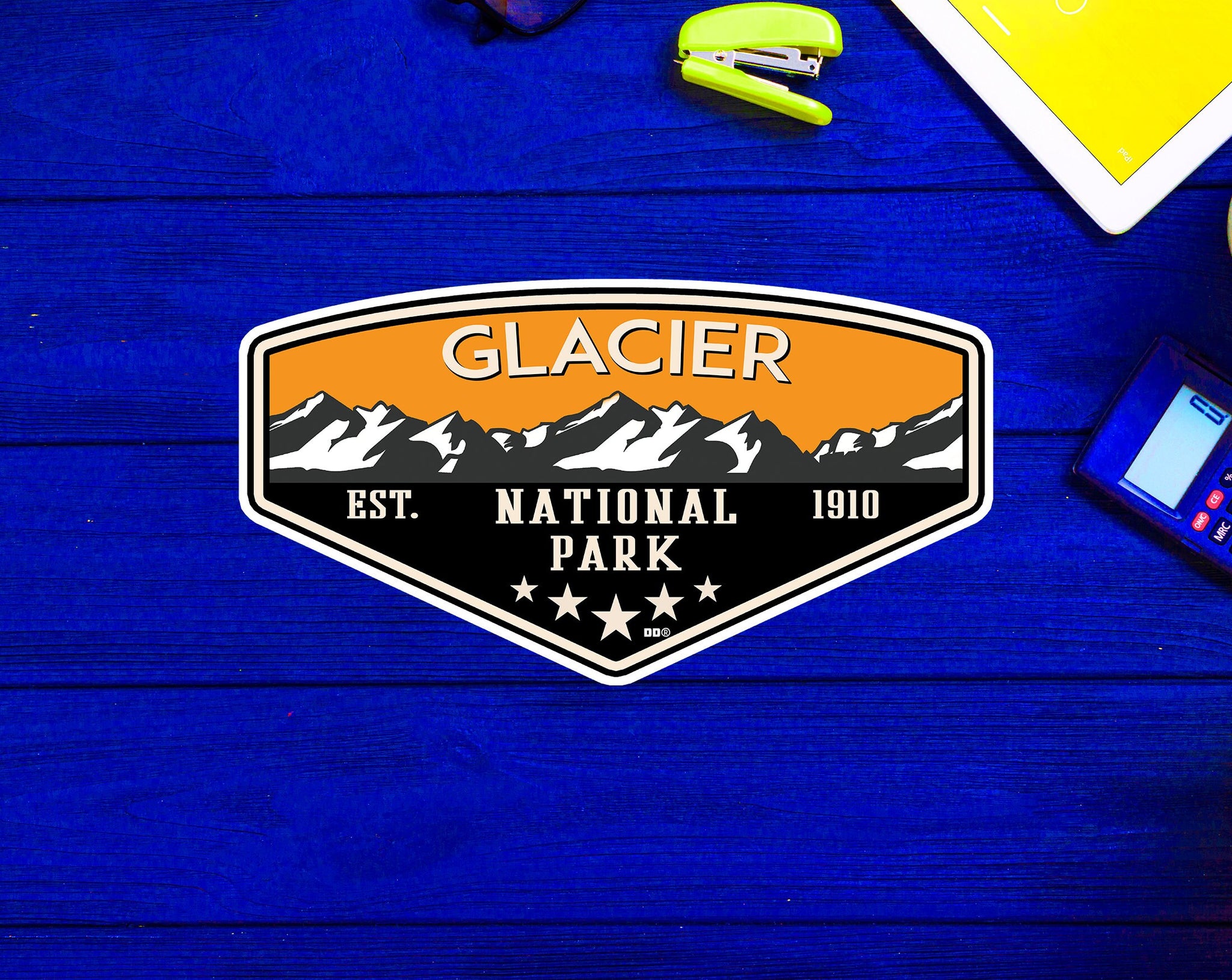 Glacier National Park Decal Sticker 3.75" x 2.25" Vinyl