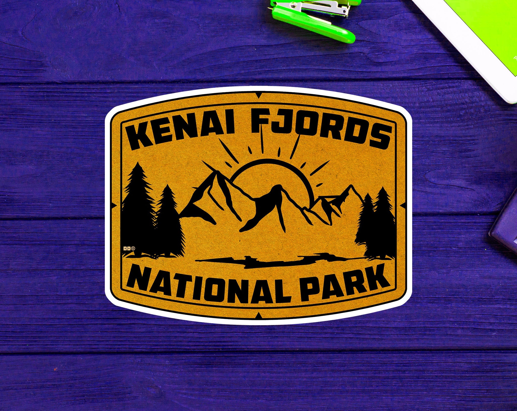 Kenai Fjords National Park Sticker 3.75" Alaska AK Vinyl Indoor Outdoor