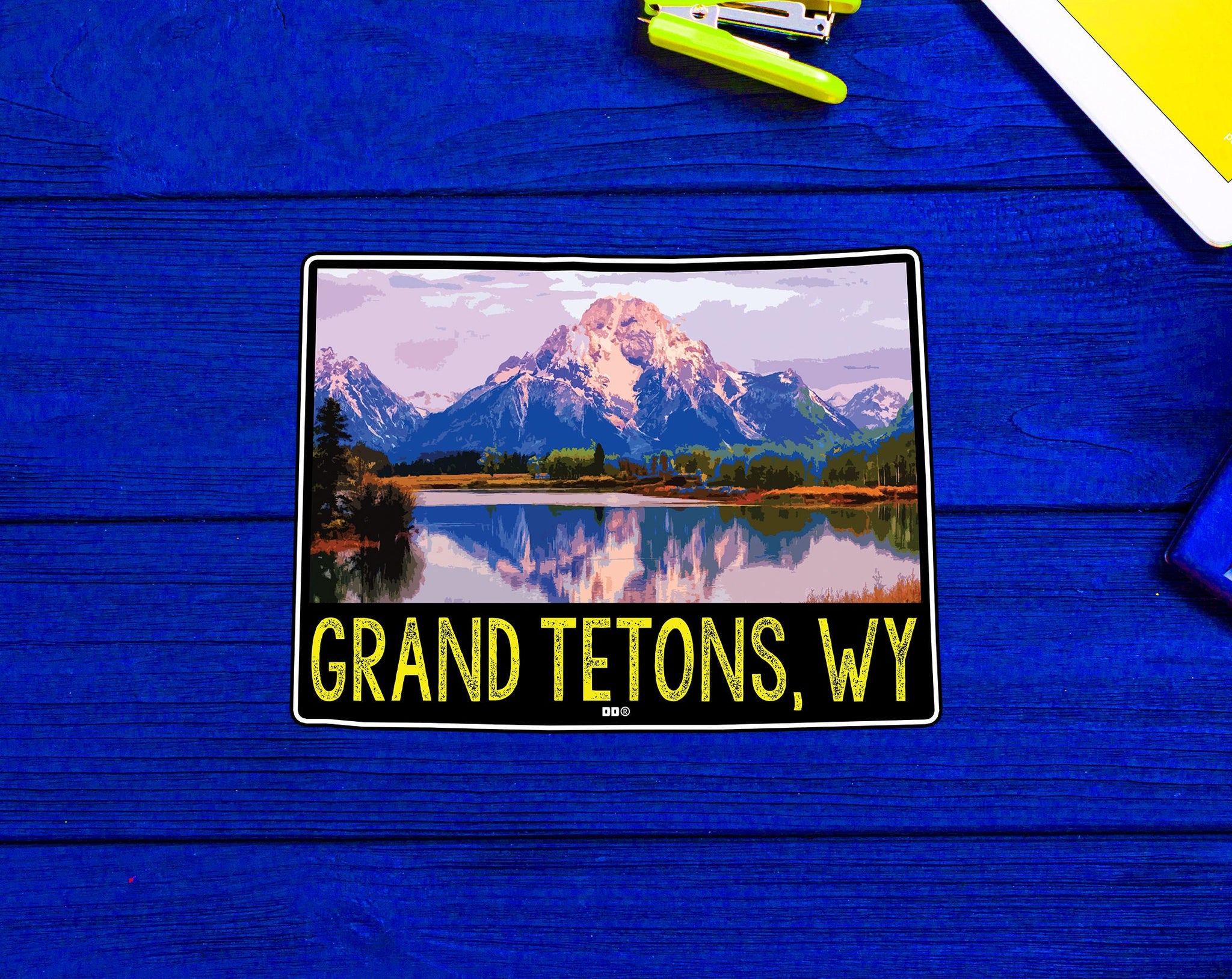 Grand Teton National Park Wyoming Sticker State 4" x 3"