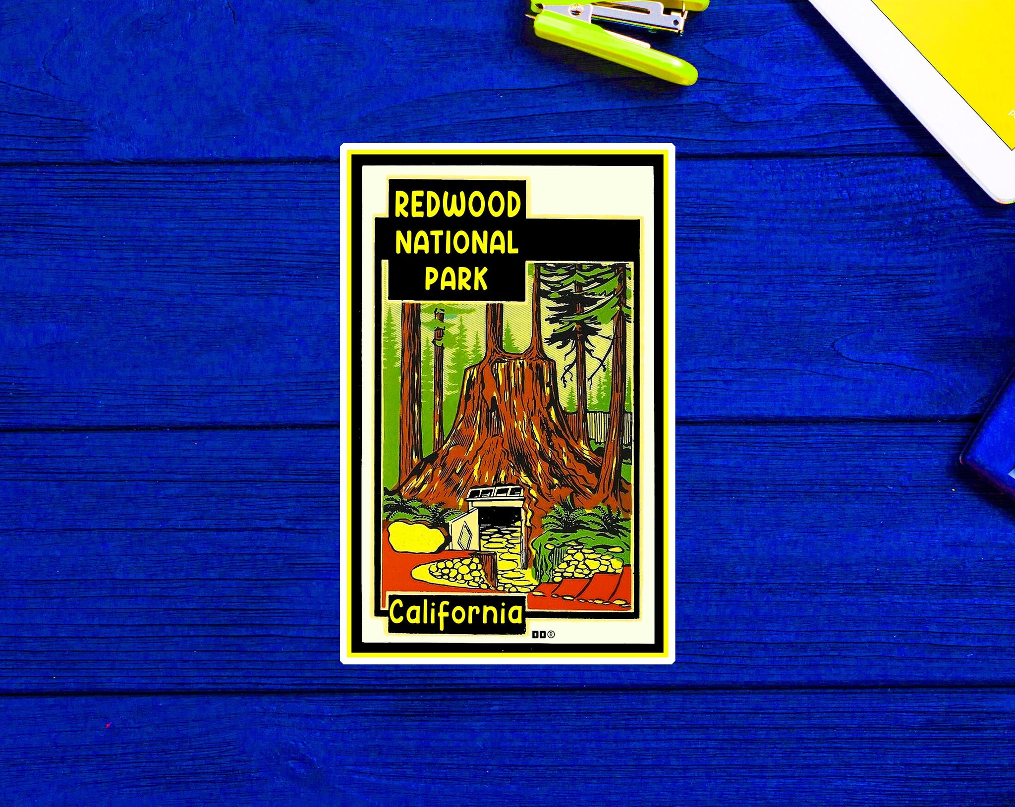 Redwood National Park California Vintage Sticker 4"