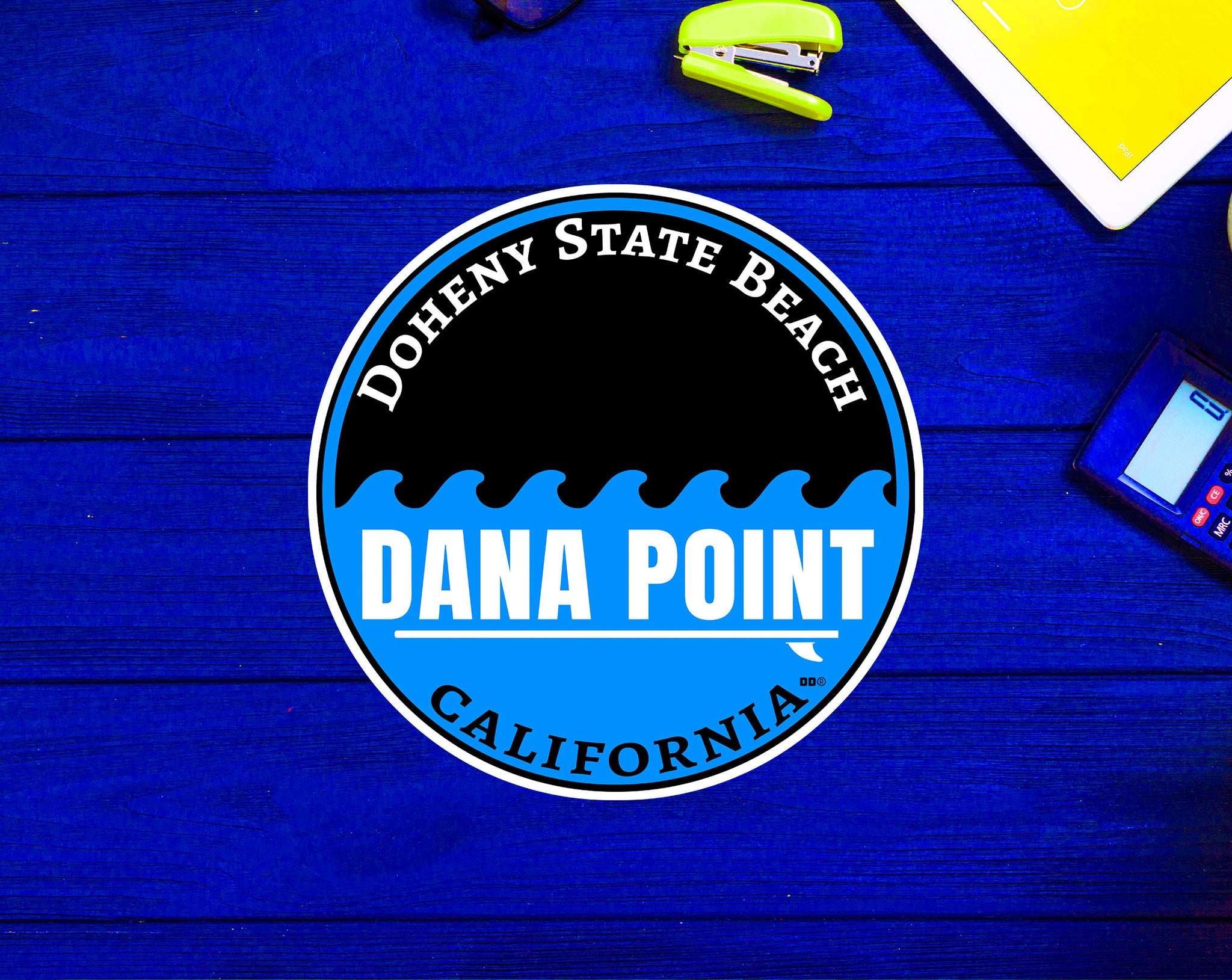 Dana Point Surfing Doheny State Beach California Surf Sticker 3"