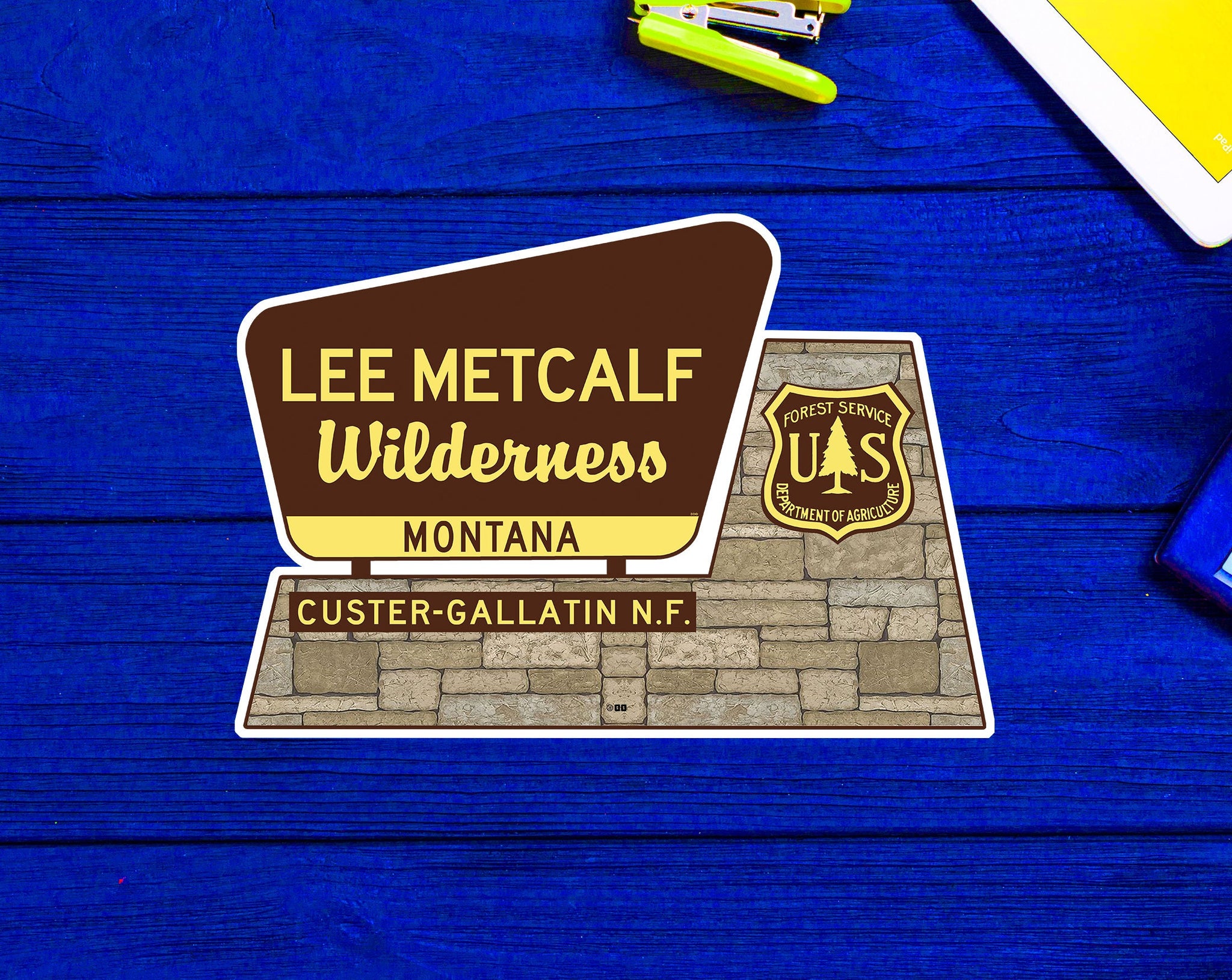Lee Metcalf Wilderness Custer Gallatin National Forest Montana Sign Sticker 4"
