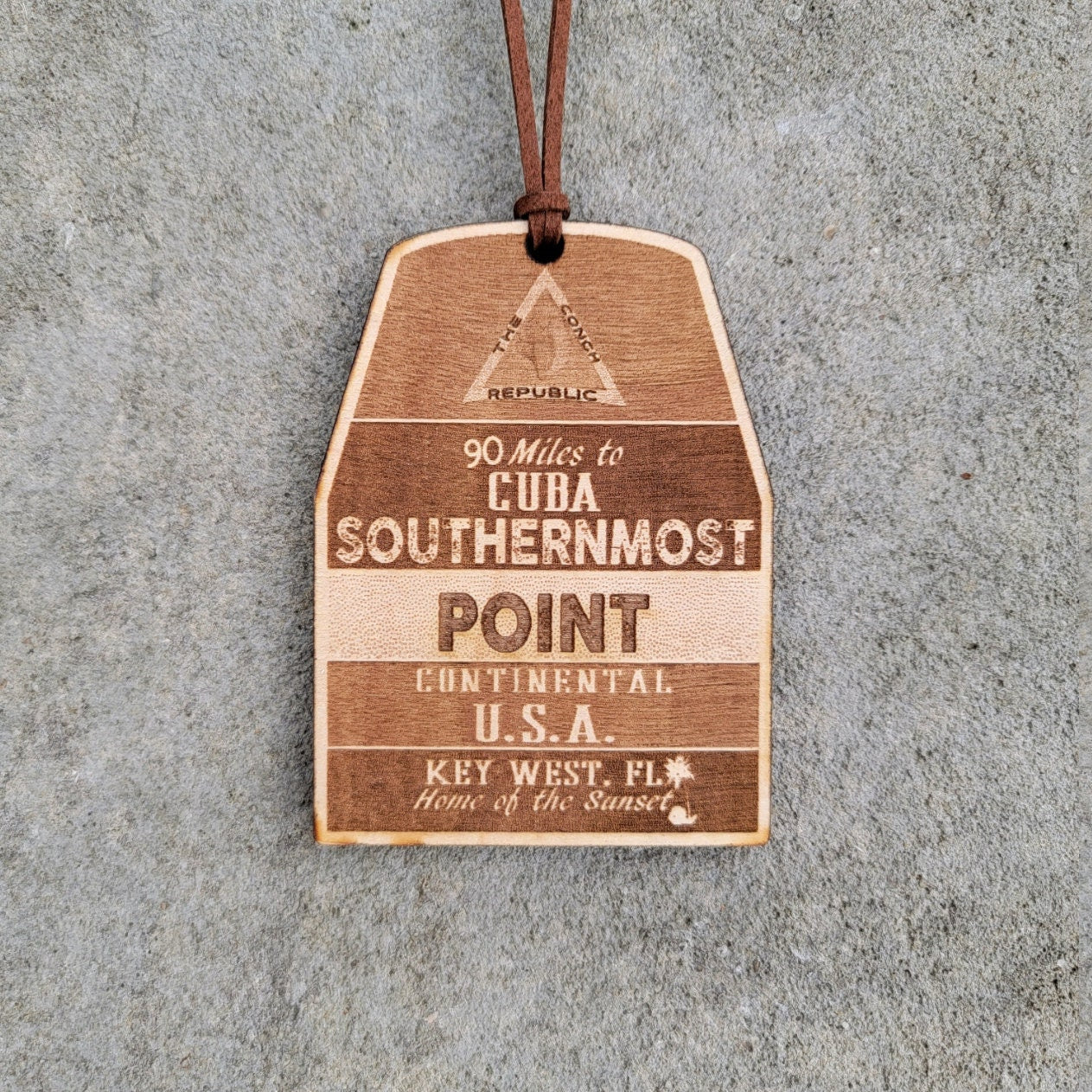 Key West Buoy Ornament 3.5" Sounthernmost Point Florida Christmas Backpack Hanger Car Mirror
