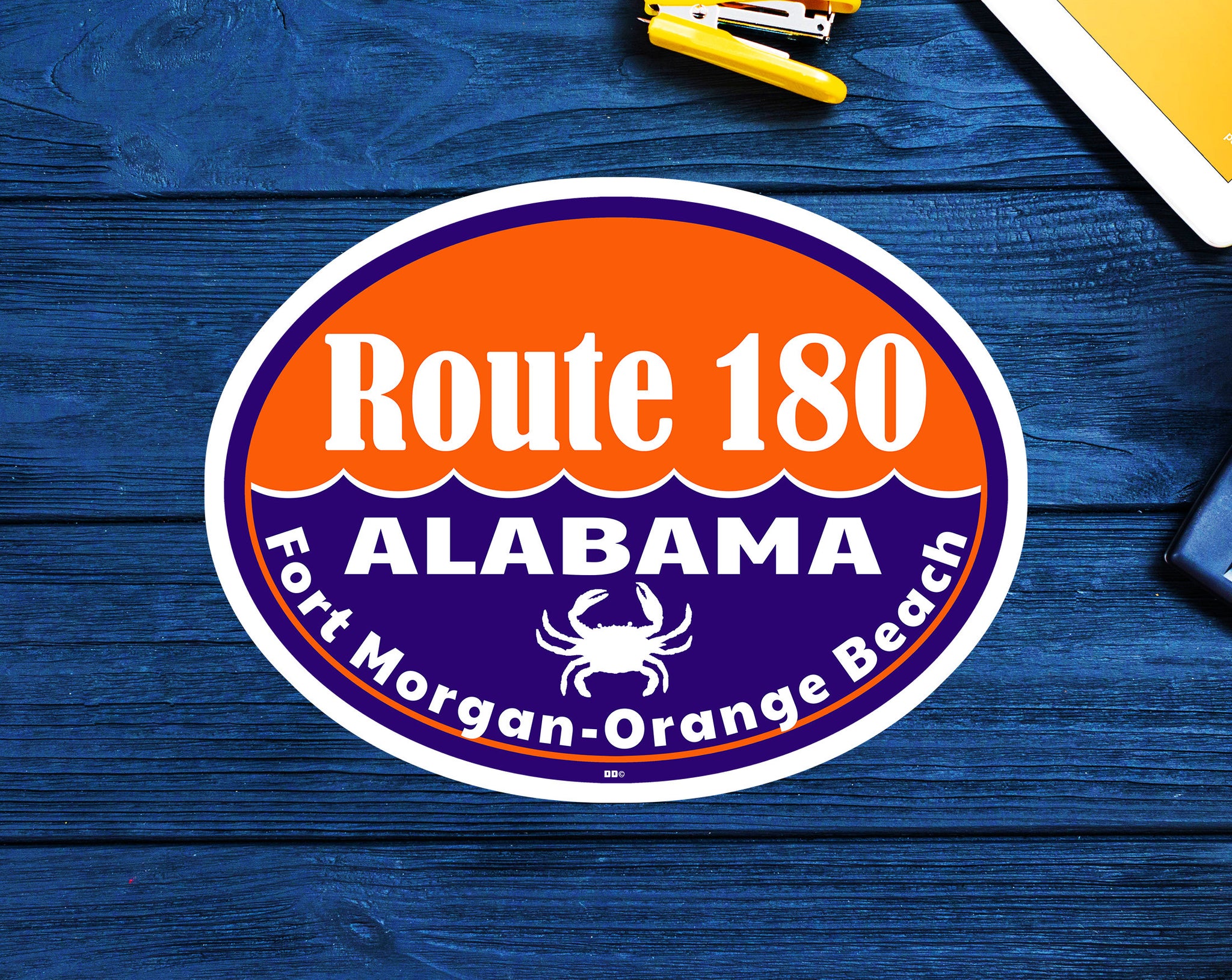 Route 180 Alabama Fort Morgan Road Orange Beach Sticker Decal 3.75" Vinyl