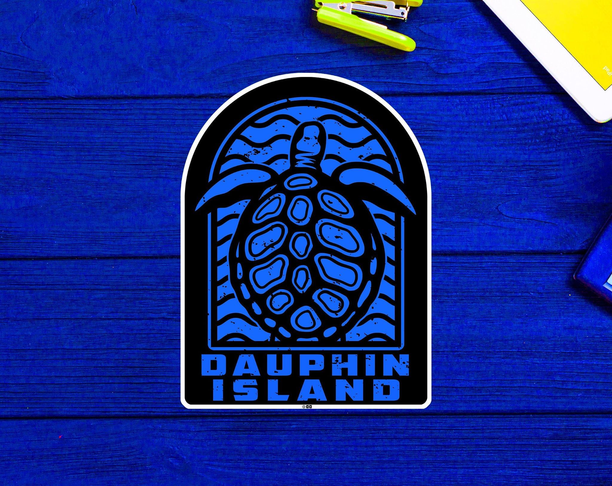 Dauphin Island Alabama Sea Turtle AL Sticker 4"