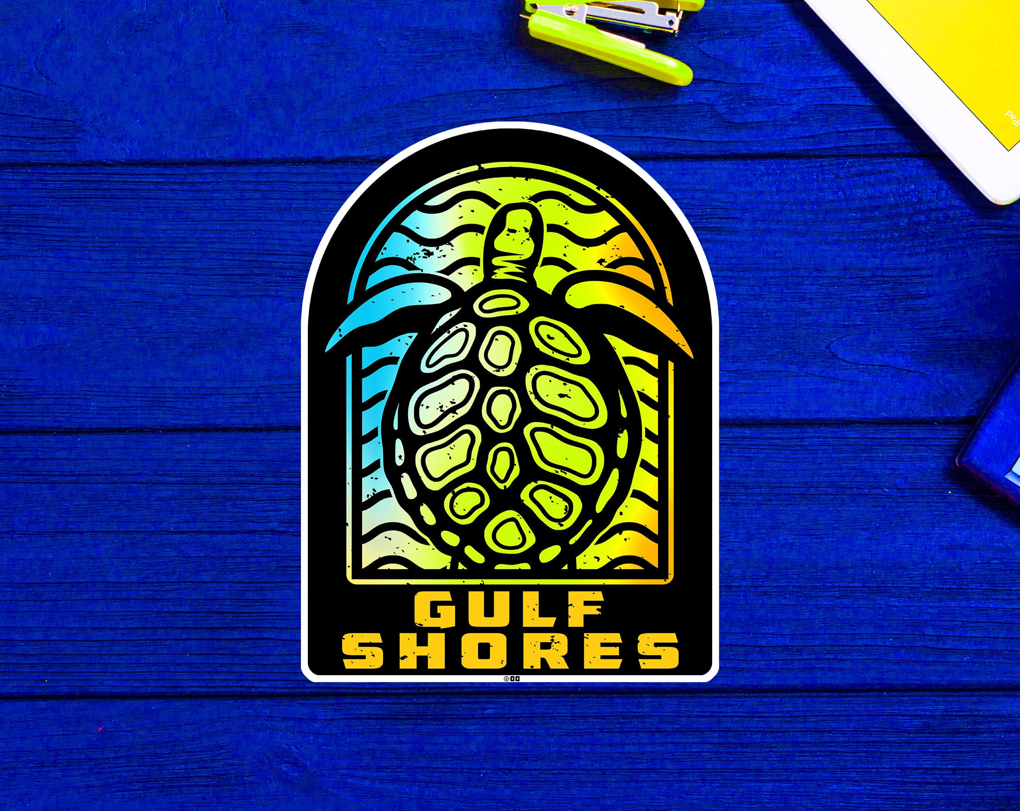 Gulf Shores Alabama Sea Turtle AL Sticker 4"