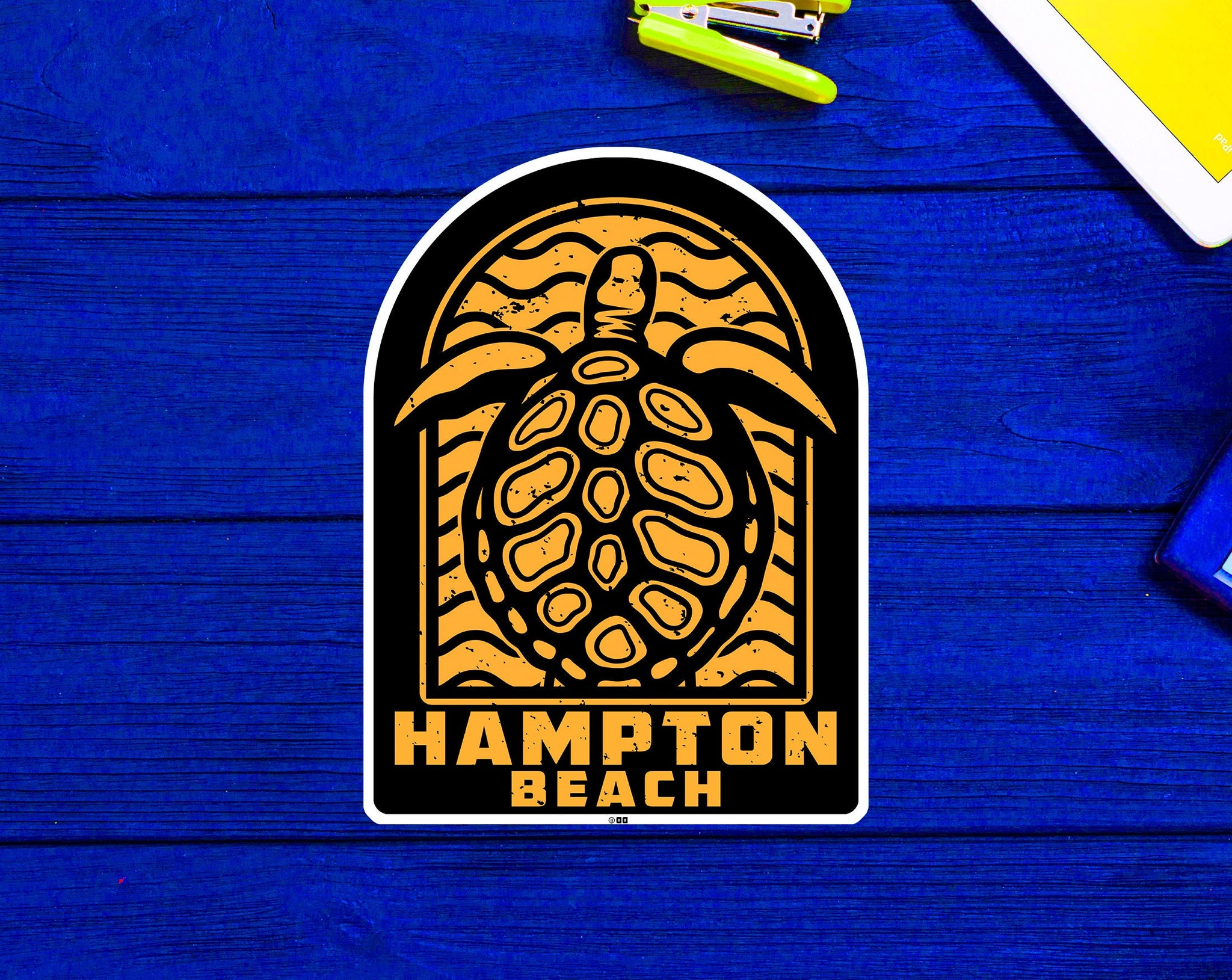 Hampton Beach New Hampshire Sea Turtle NH Sticker 4"