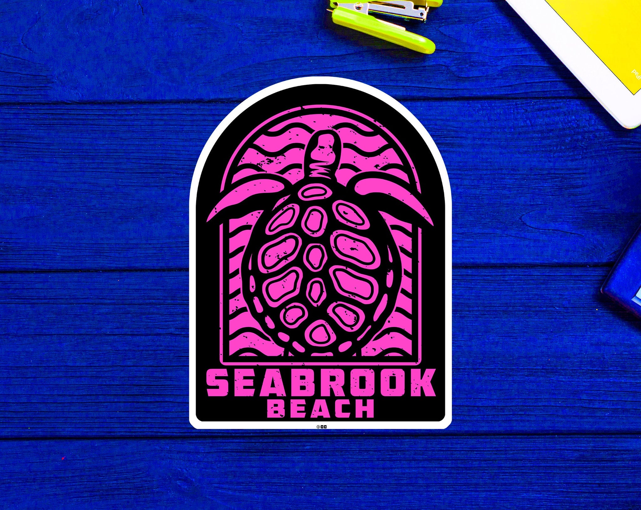 Seabrook Beach New Hampshire Sea Turtle NH Sticker 4"