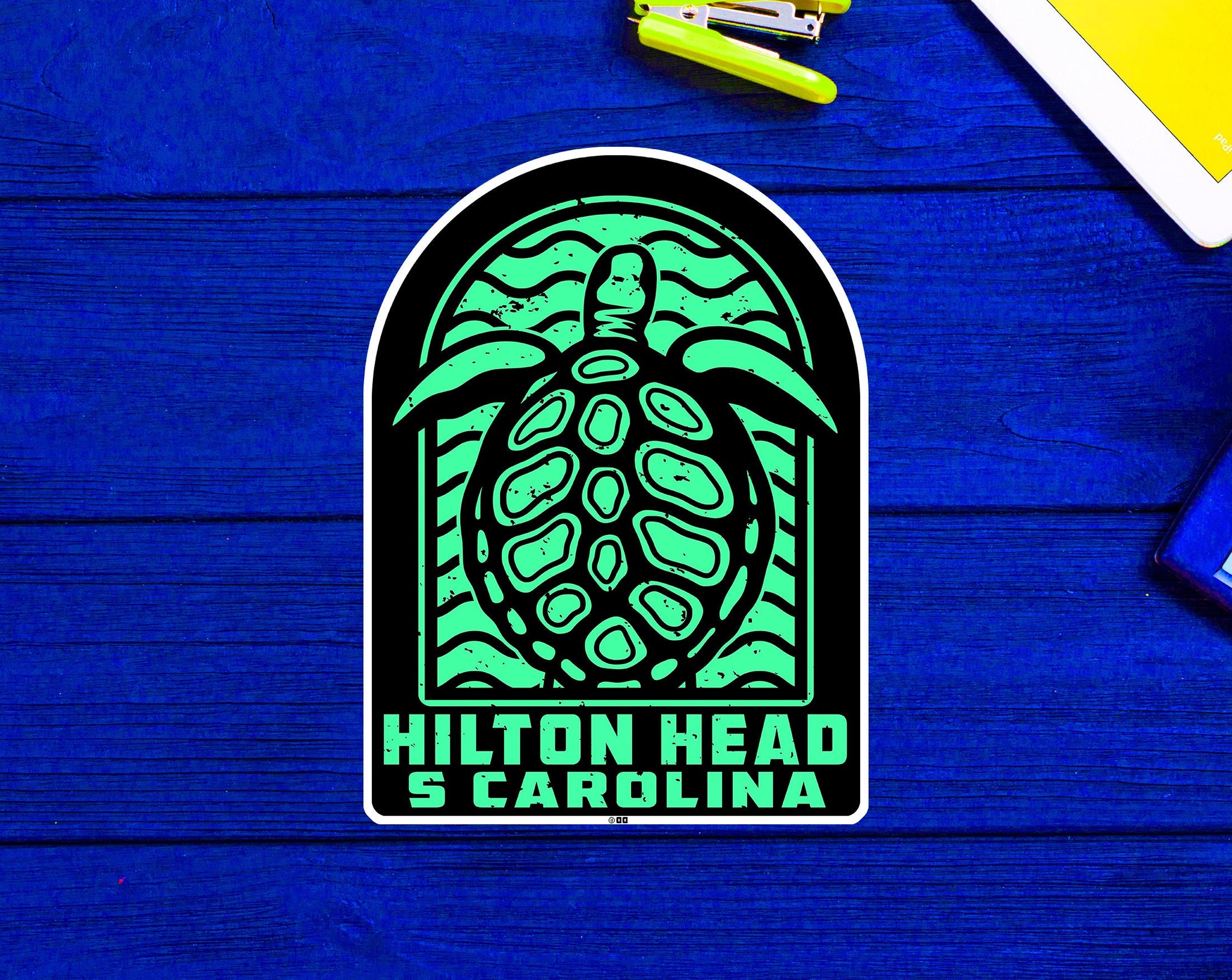 Hilton Head Island South Carolina Beach Sea Turtle Sticker 4"