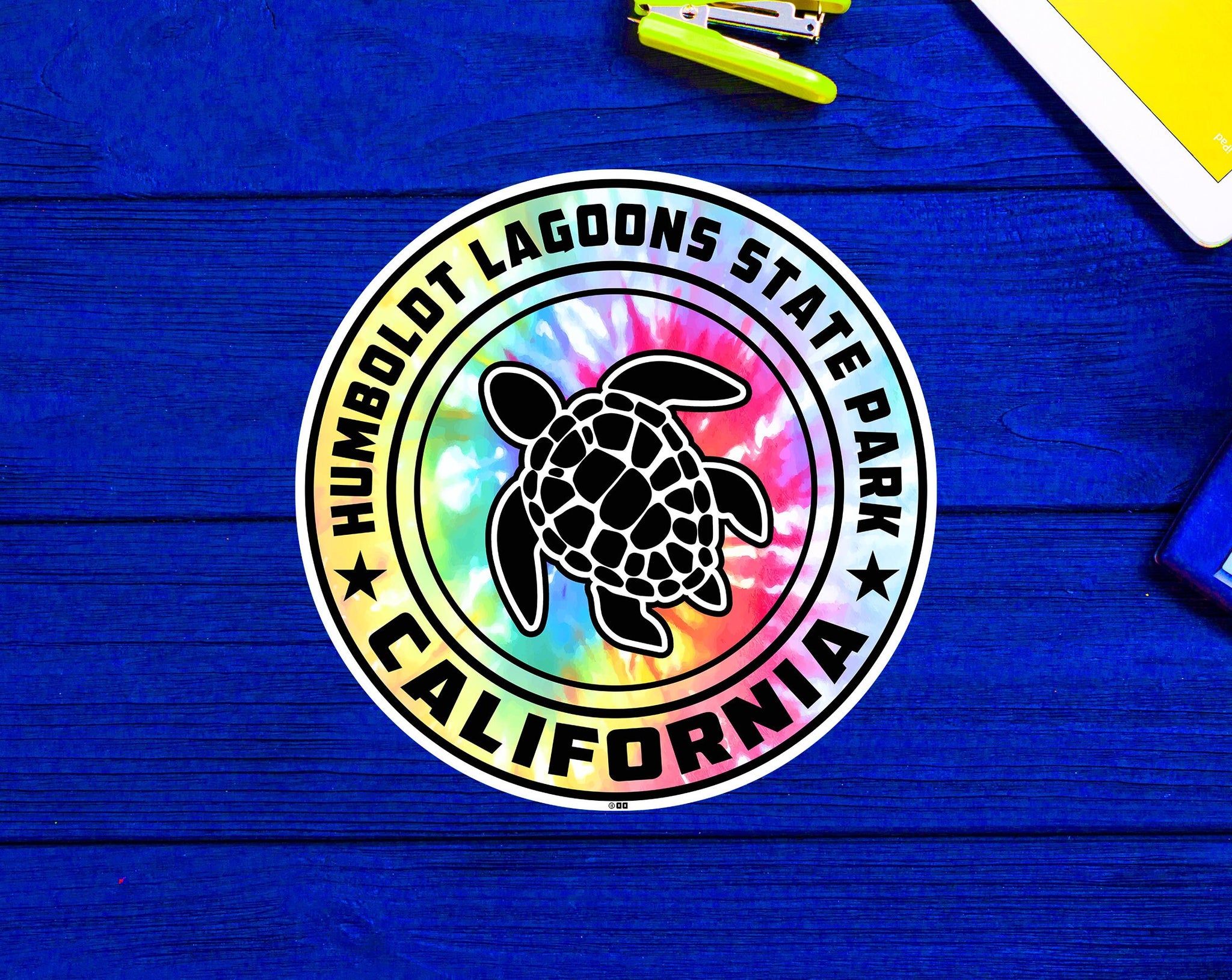 Humboldt Lagoons State Park Beach California Sea Turtle CA Sticker 3"