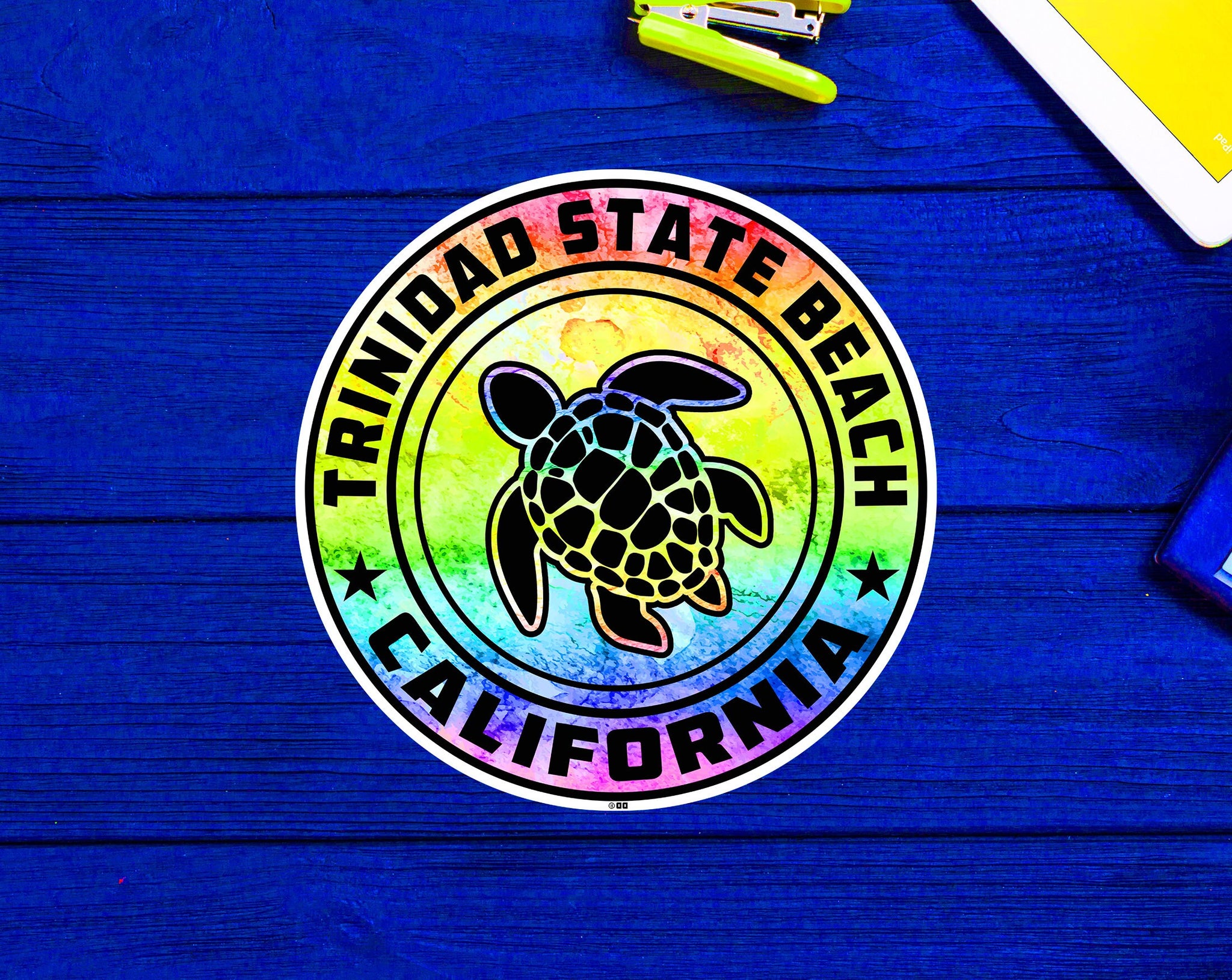 Trinidad State Beach California Sea Turtle CA Sticker 3"