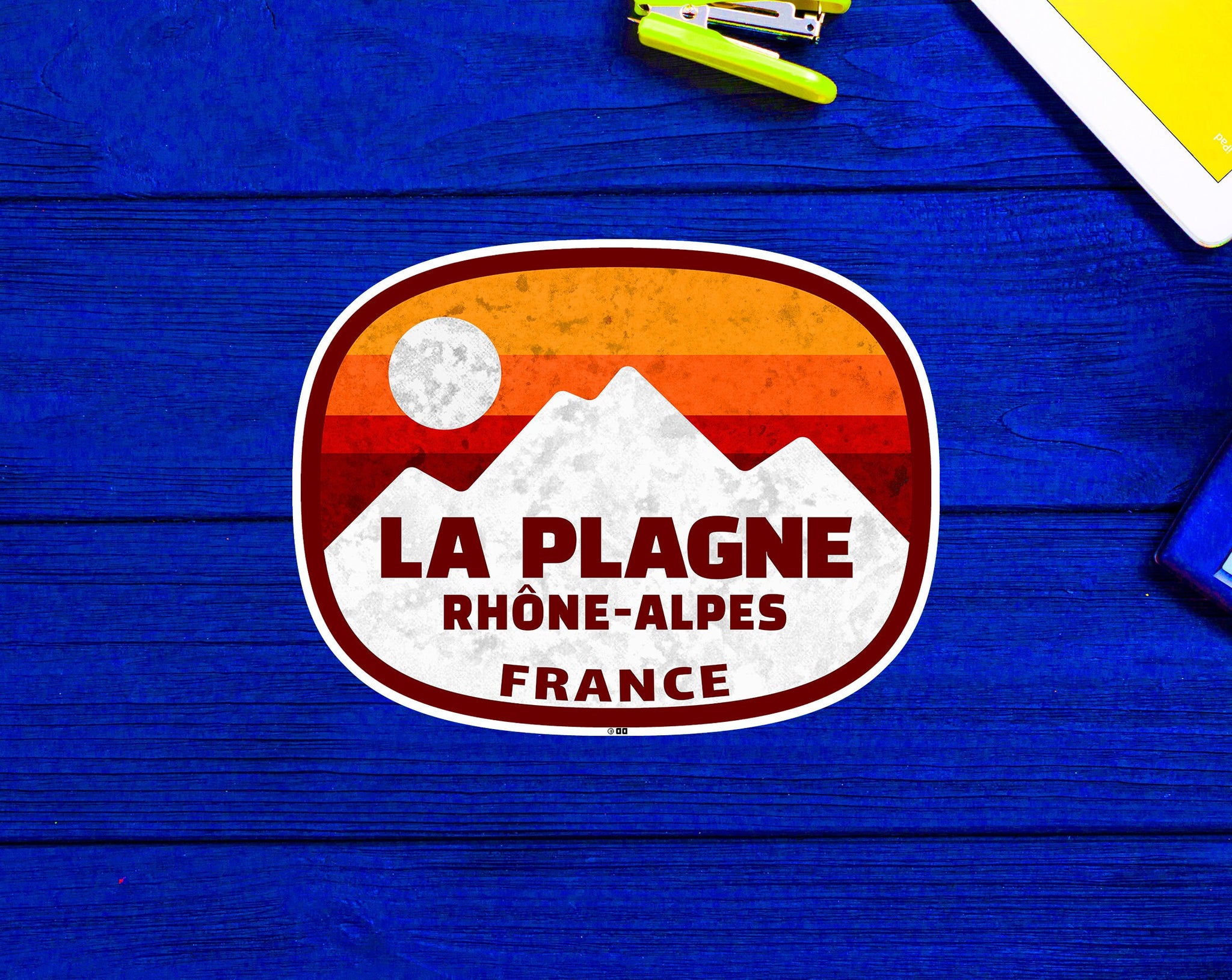 Ski La Plagne France Tarentaise Valley Paradiski Rhône-Alpes Sticker 3.9"