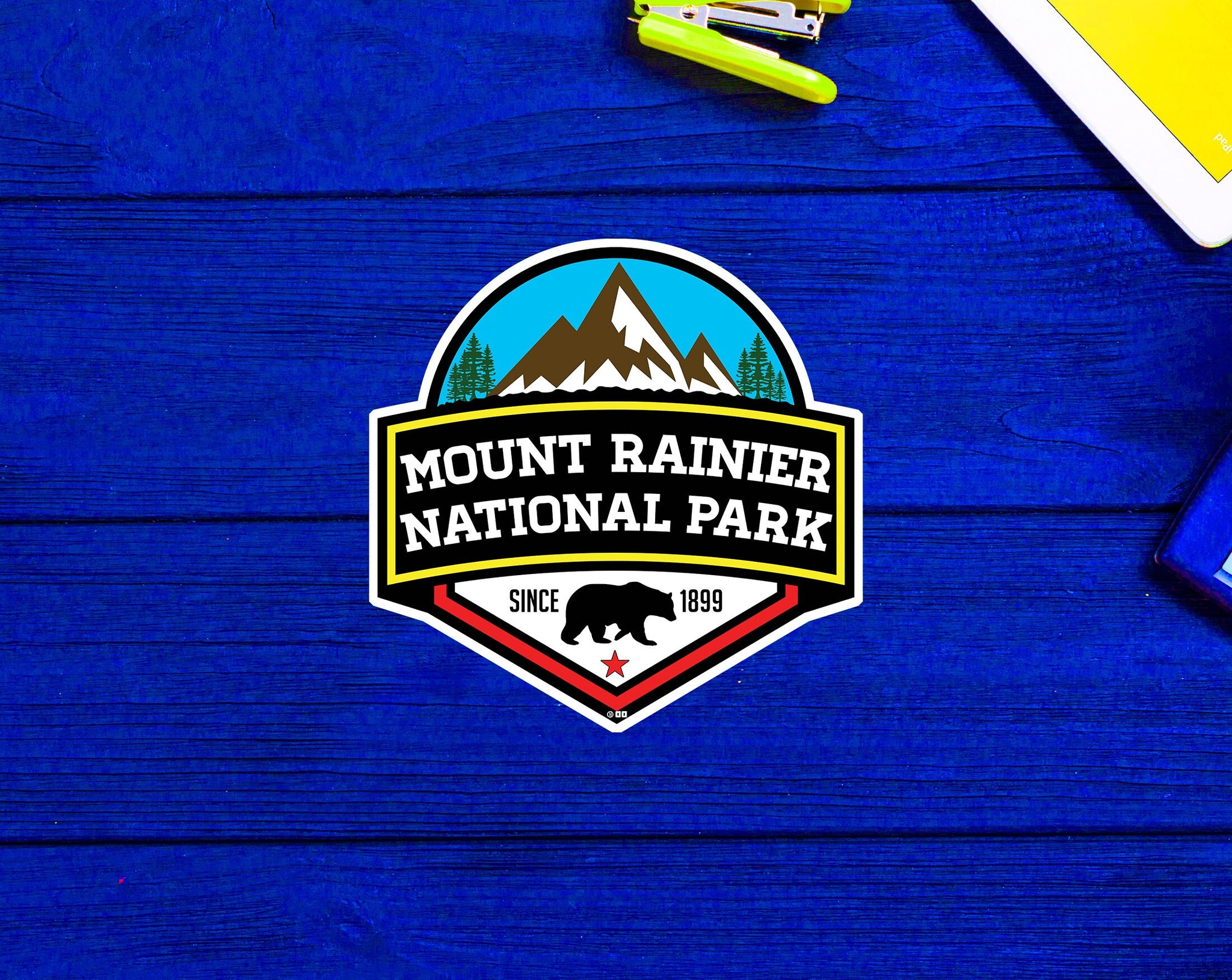 Mount Rainier Decal Sticker 1899 National Park Washington 3"