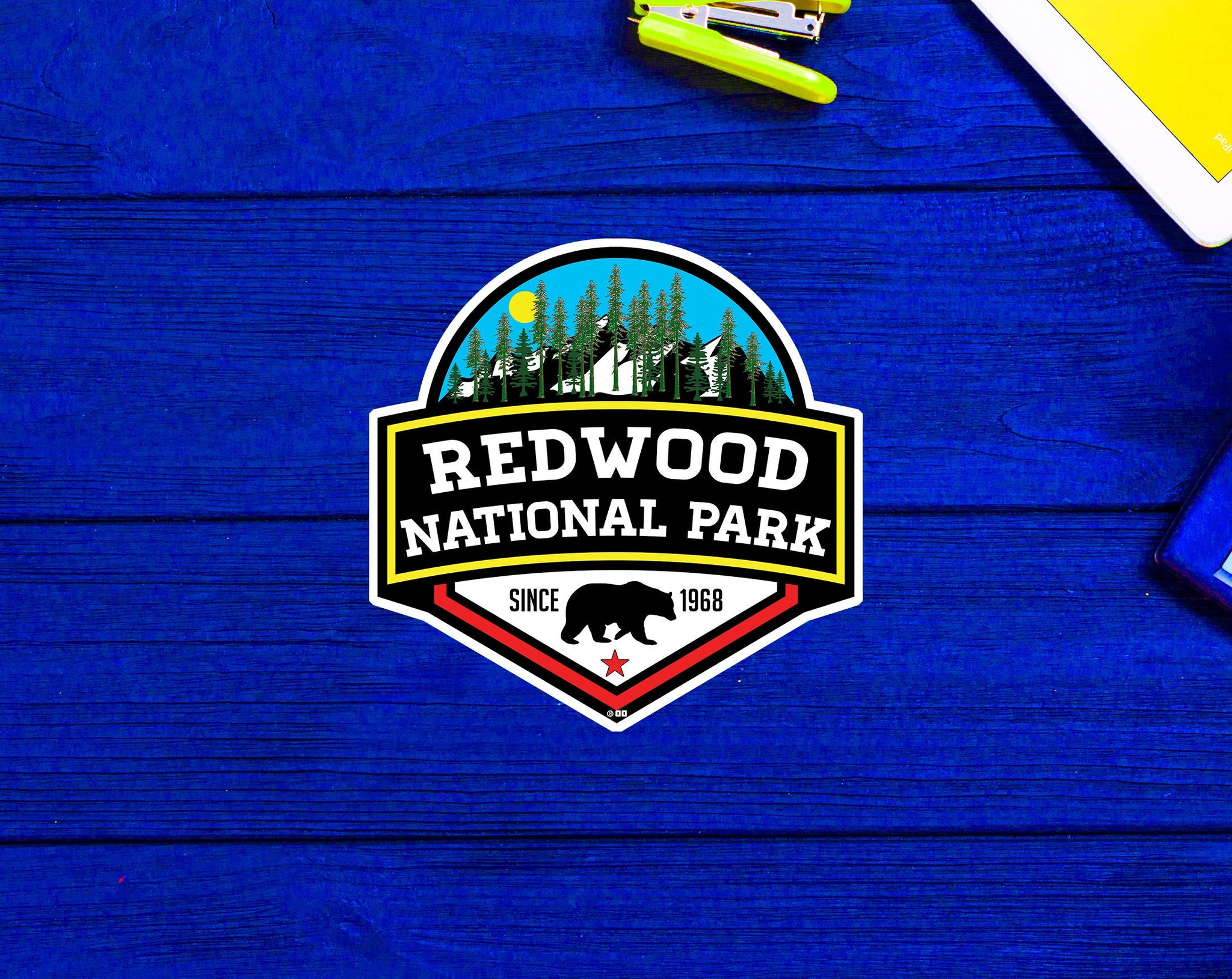 Redwood National Park California Sticker 3.9" Hiking Hike Decal