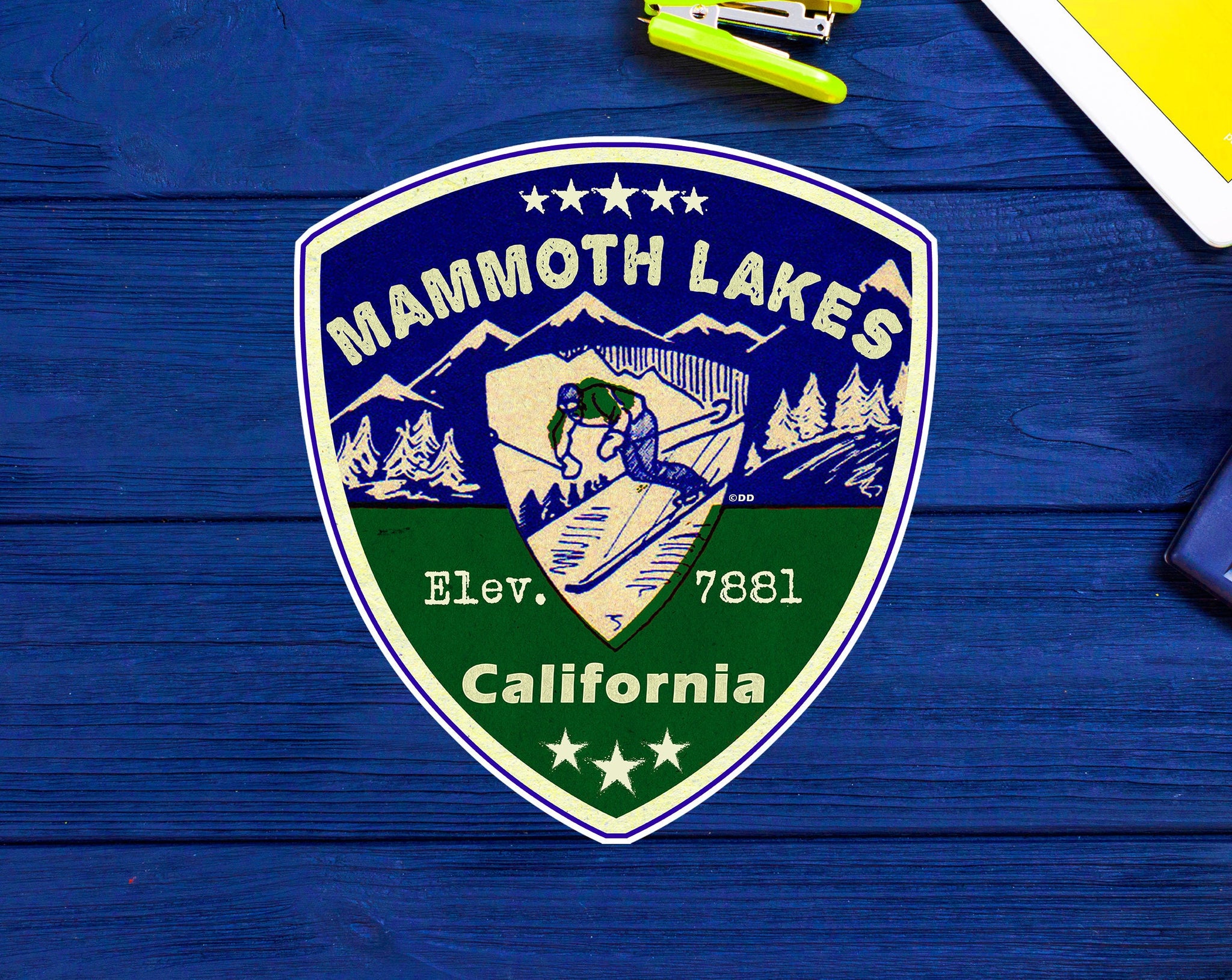 Ski Mammoth Lakes Mountain Decal Sticker 3.25" California Skiing Vinyl