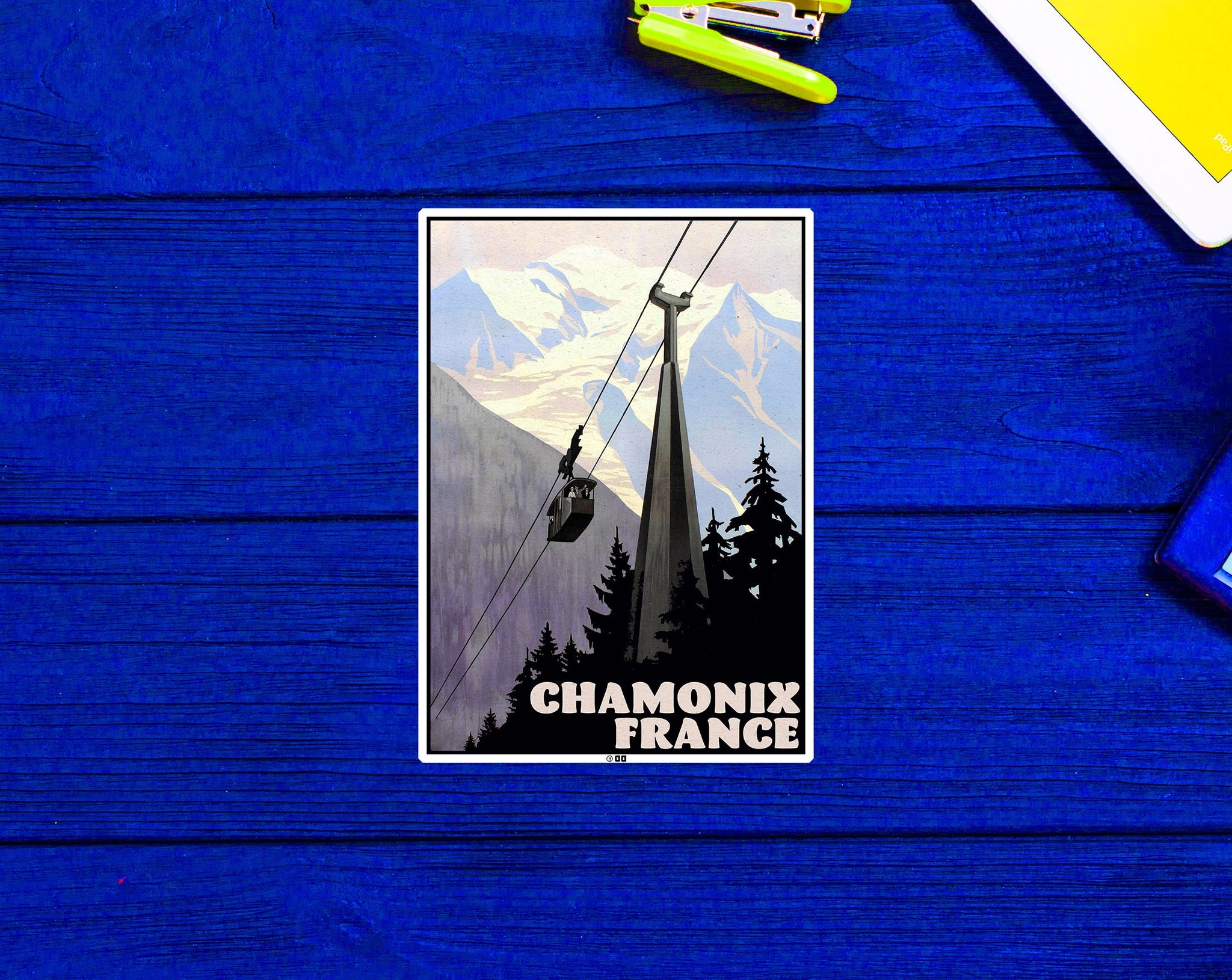 Ski Chamonix France Skiing Sticker 4" Hiking