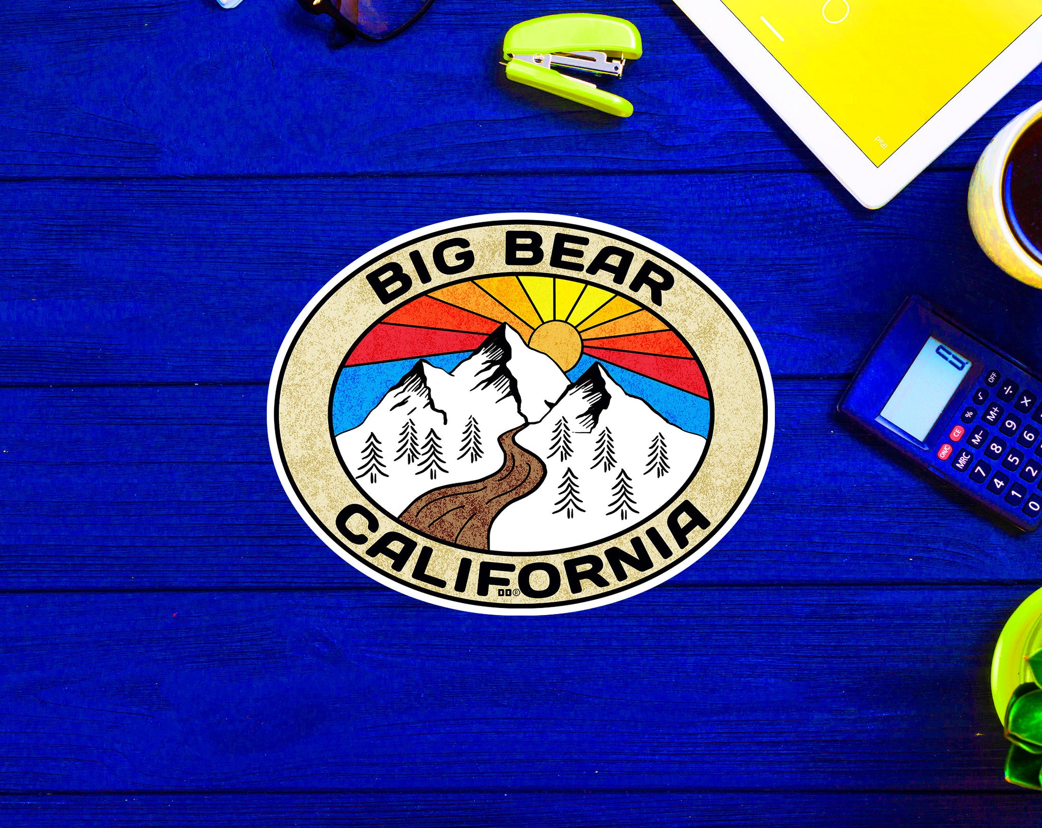 Big Bear Lake California Decal Sticker Skiing Ski Life 3.8" x 3"