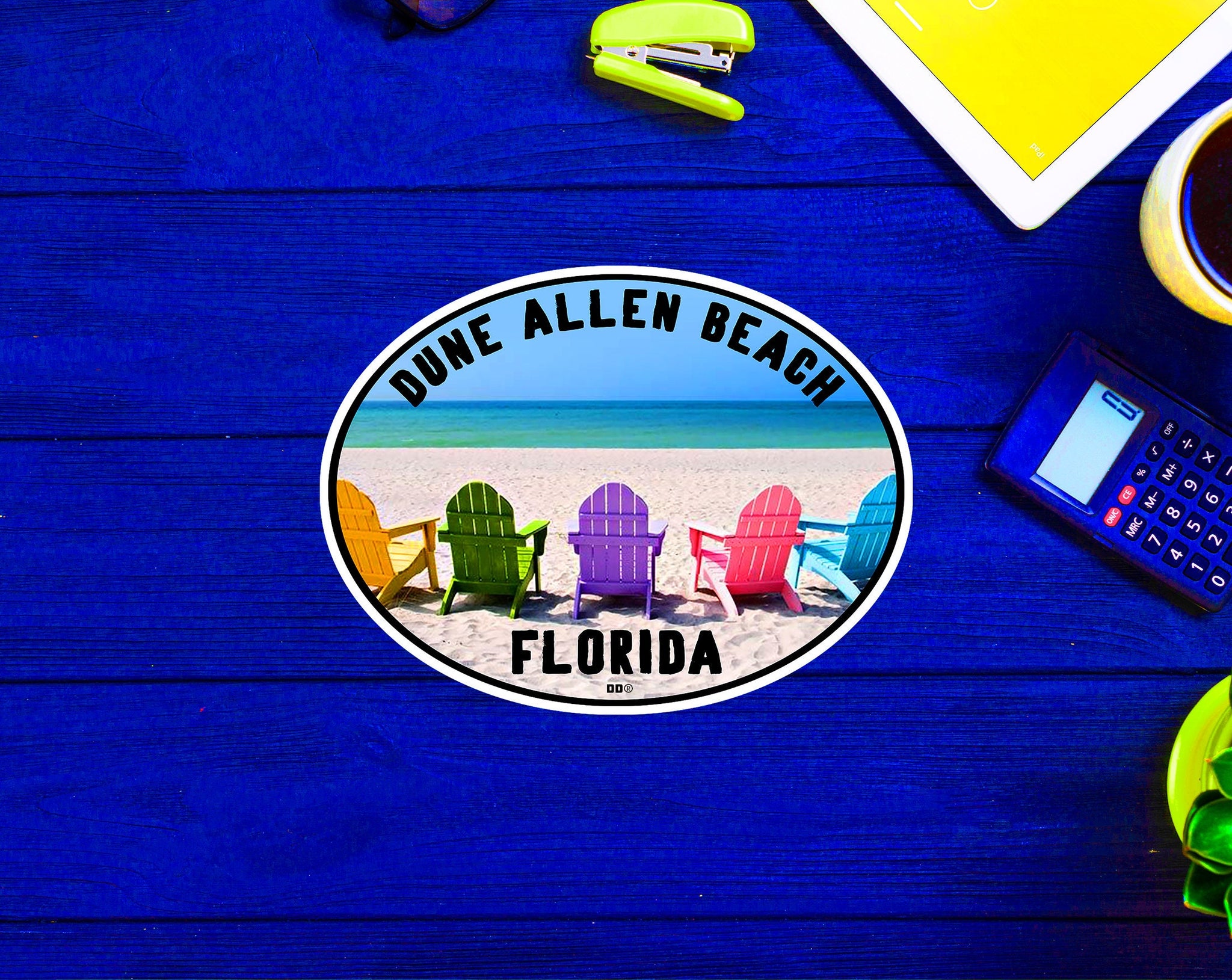 Dune Allen Beach Florida Beach Sticker Decal 4" x 3"