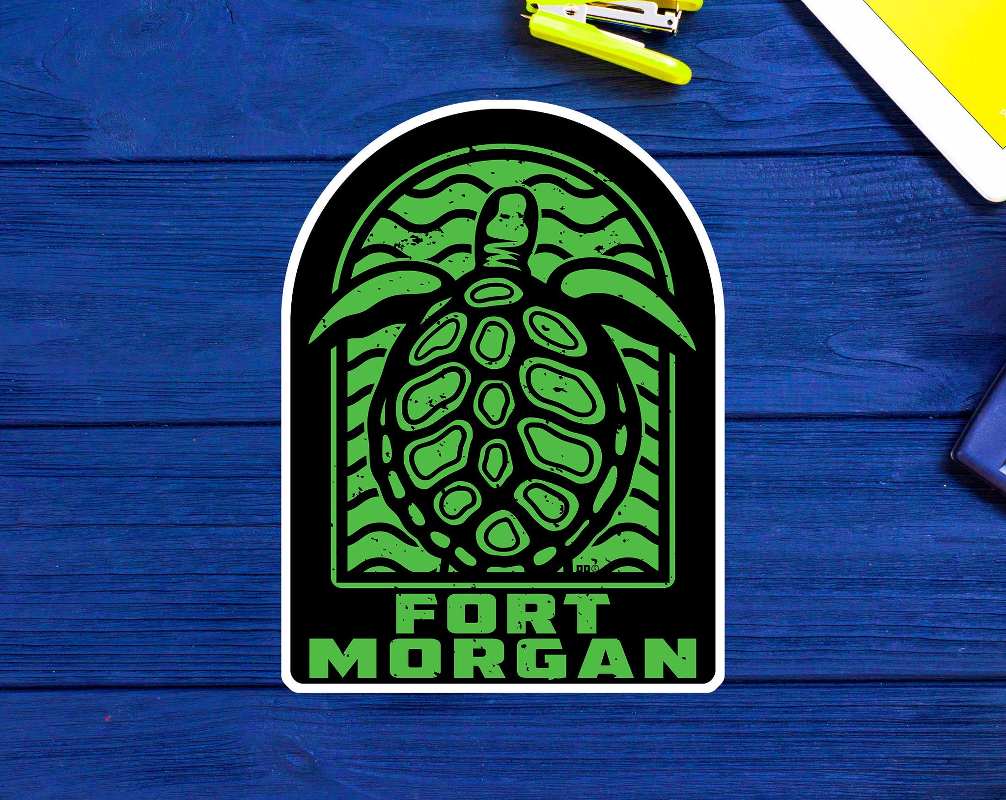Fort Morgan Alabama Sea Turtle AL Sticker 3.9"