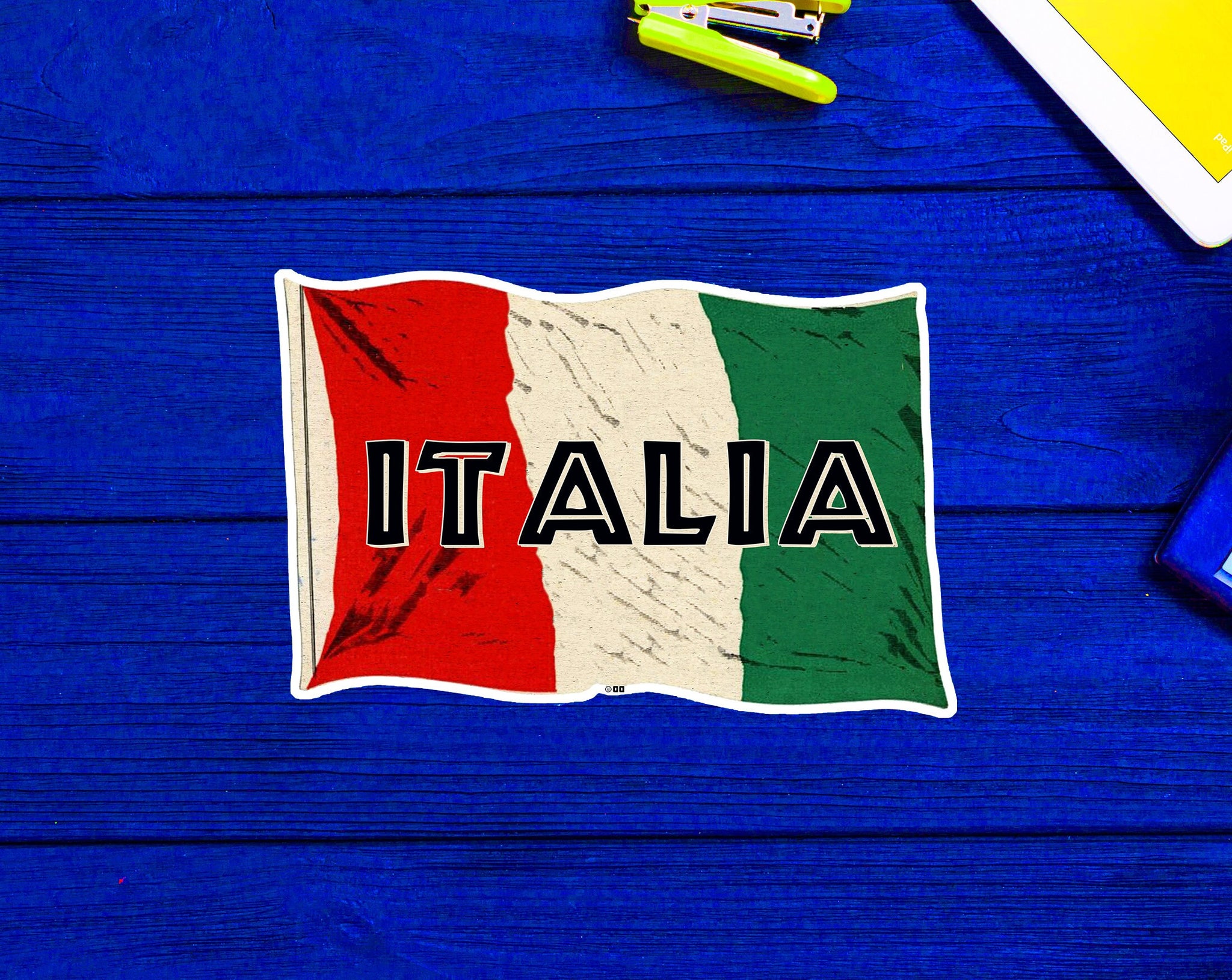 Italia Flag Italy Italian Rome Venice Florence Sticker 4"