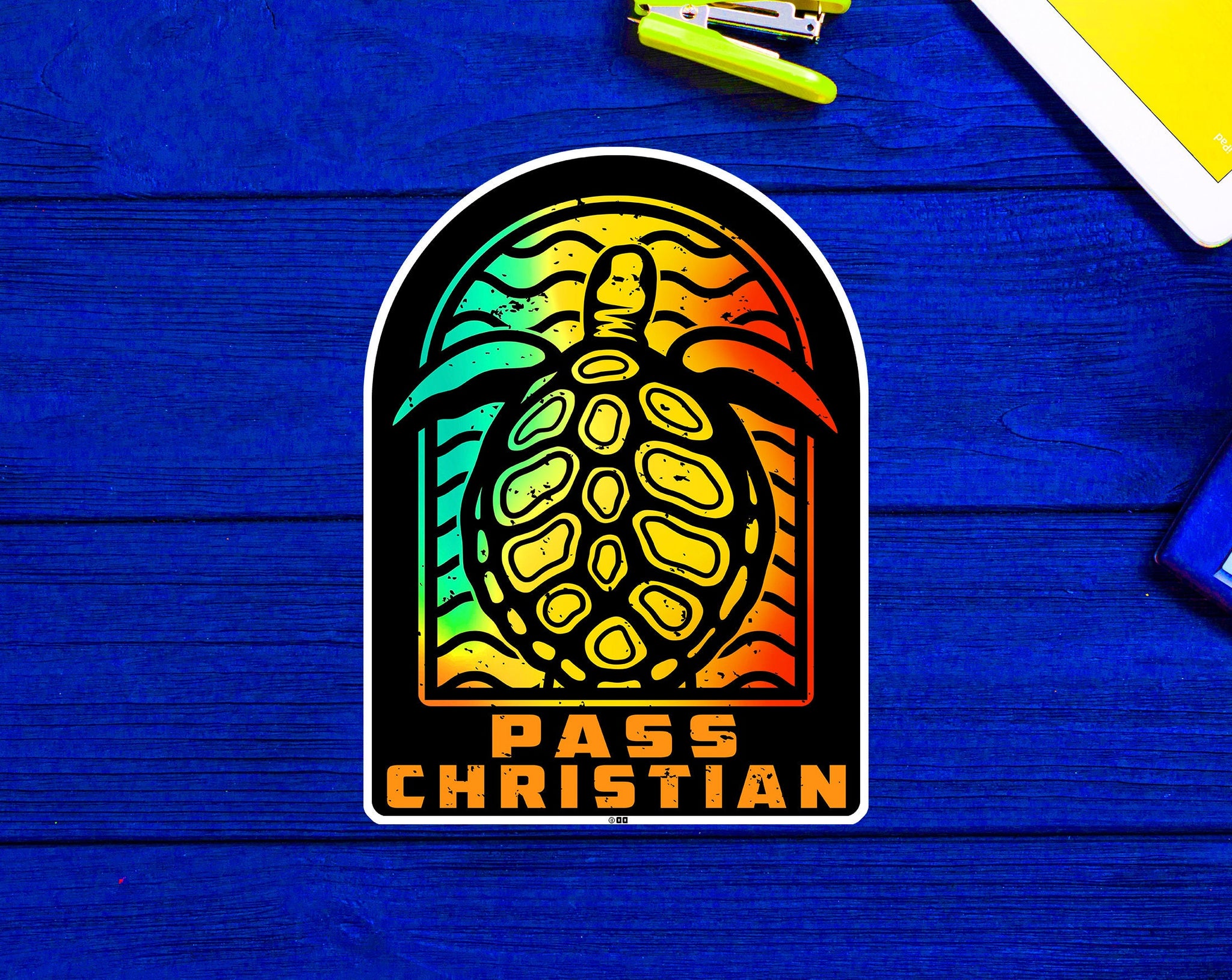 Pass Christian Mississippi Sea Turtle MS Sticker 4"