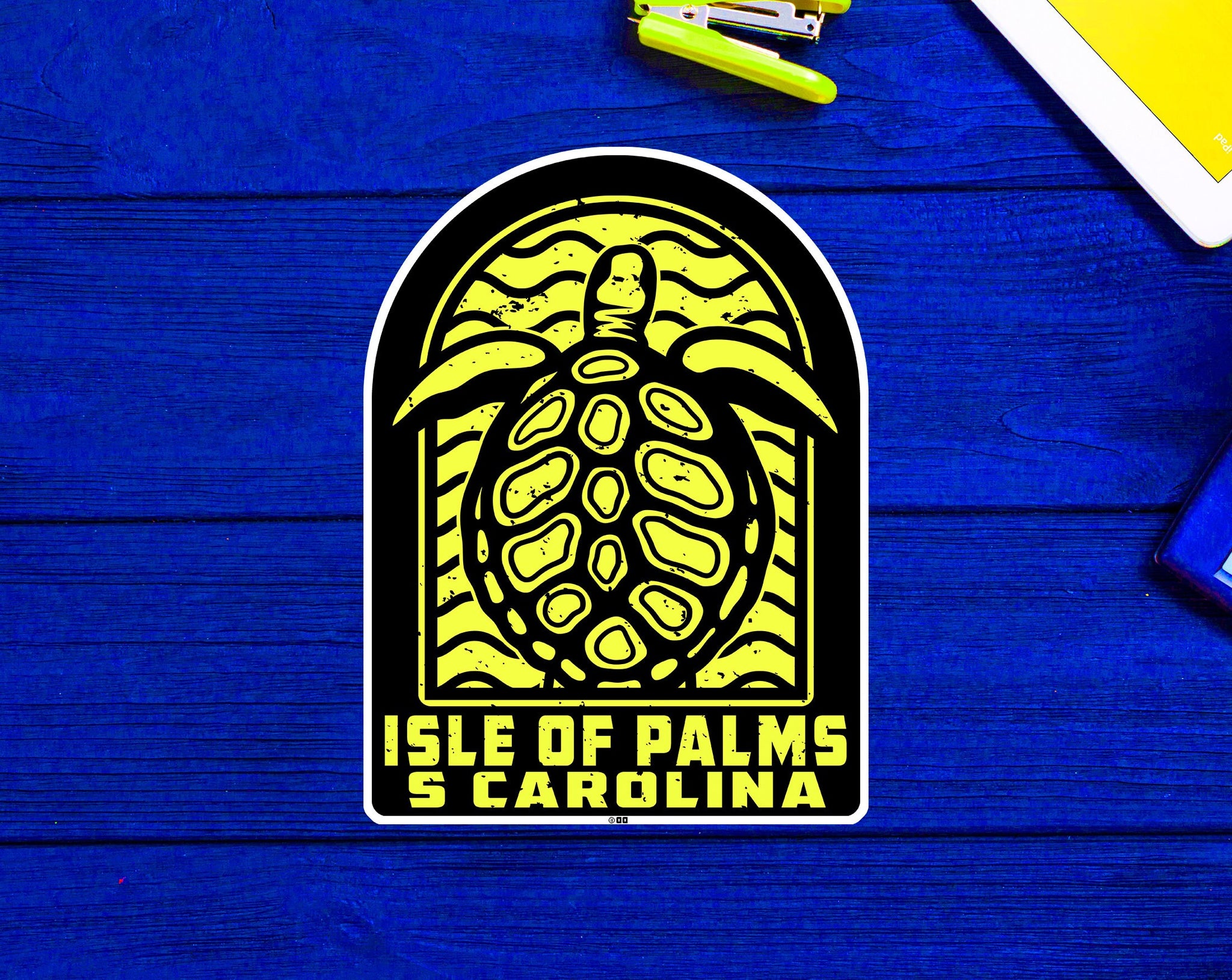 Isle Of Palms South Carolina Beach Sea Turtle Sticker 4"