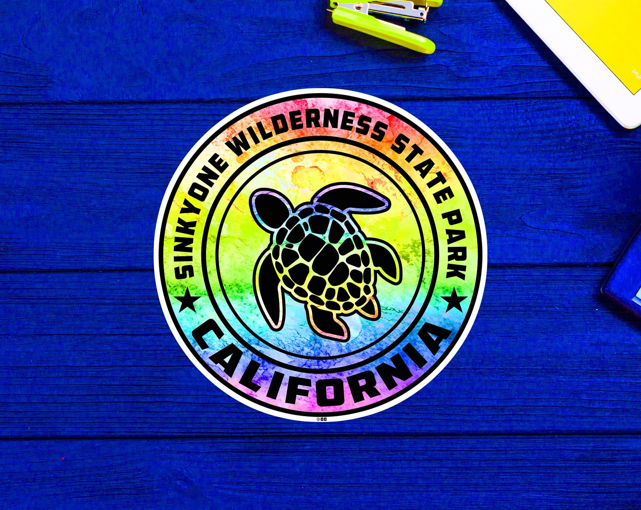 Sinkyone Wilderness State Park Beach California Sea Turtle CA Sticker 3"