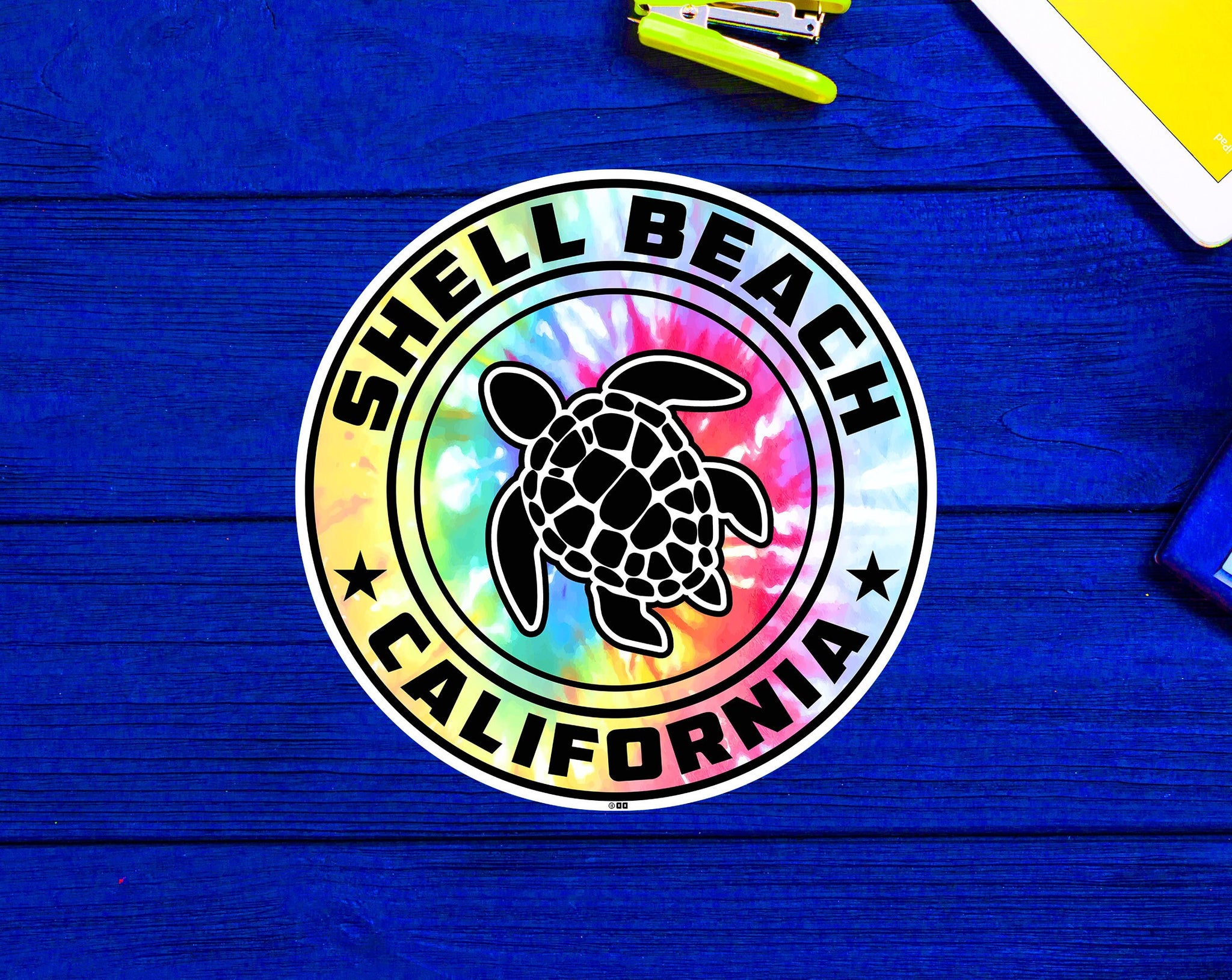 Shell Beach California Sea Turtle CA Pismo San Luis Obispo Sonoma Sticker 3"
