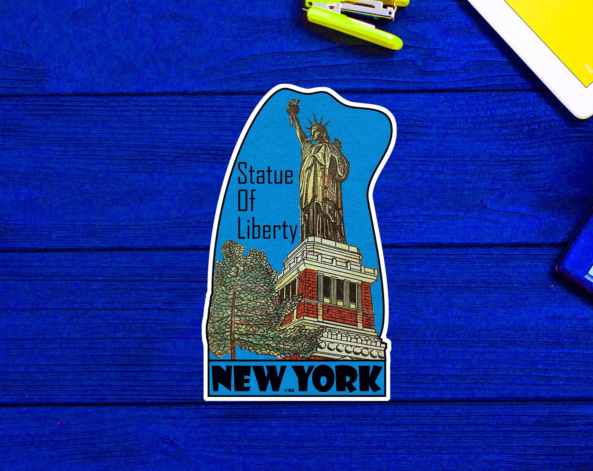 Statue Of Liberty New York Vintage Style Sticker 4"