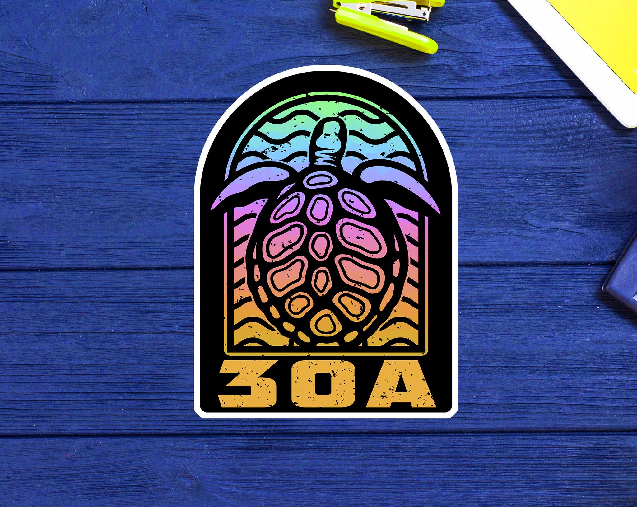 30A Florida Emerald Coast 30 A Beach Decal Sticker Sea Turtle Destin 3.9"