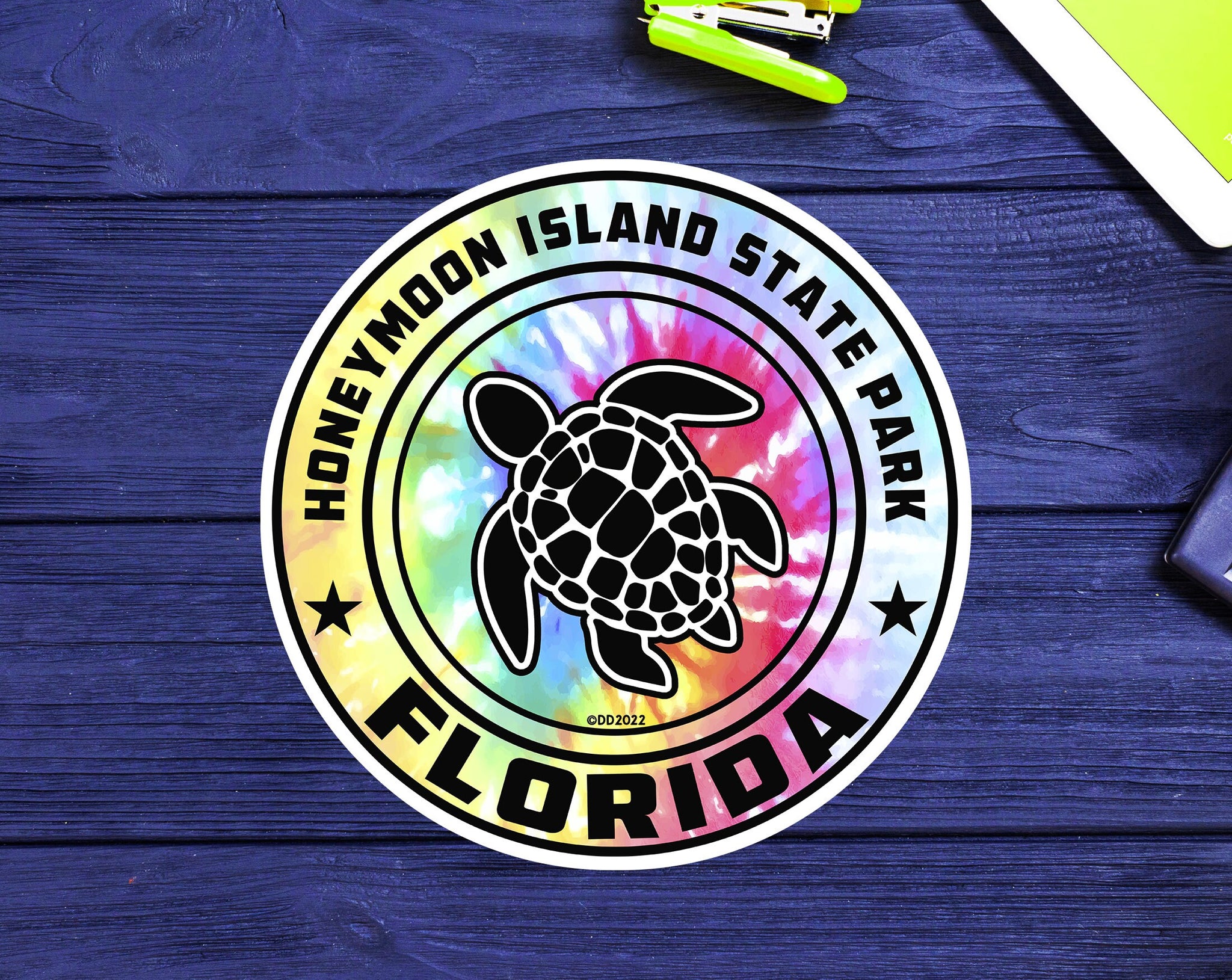 Honeymoon Island State Park Beach Florida Sticker Decal 3" Vinyl Sea Turtle