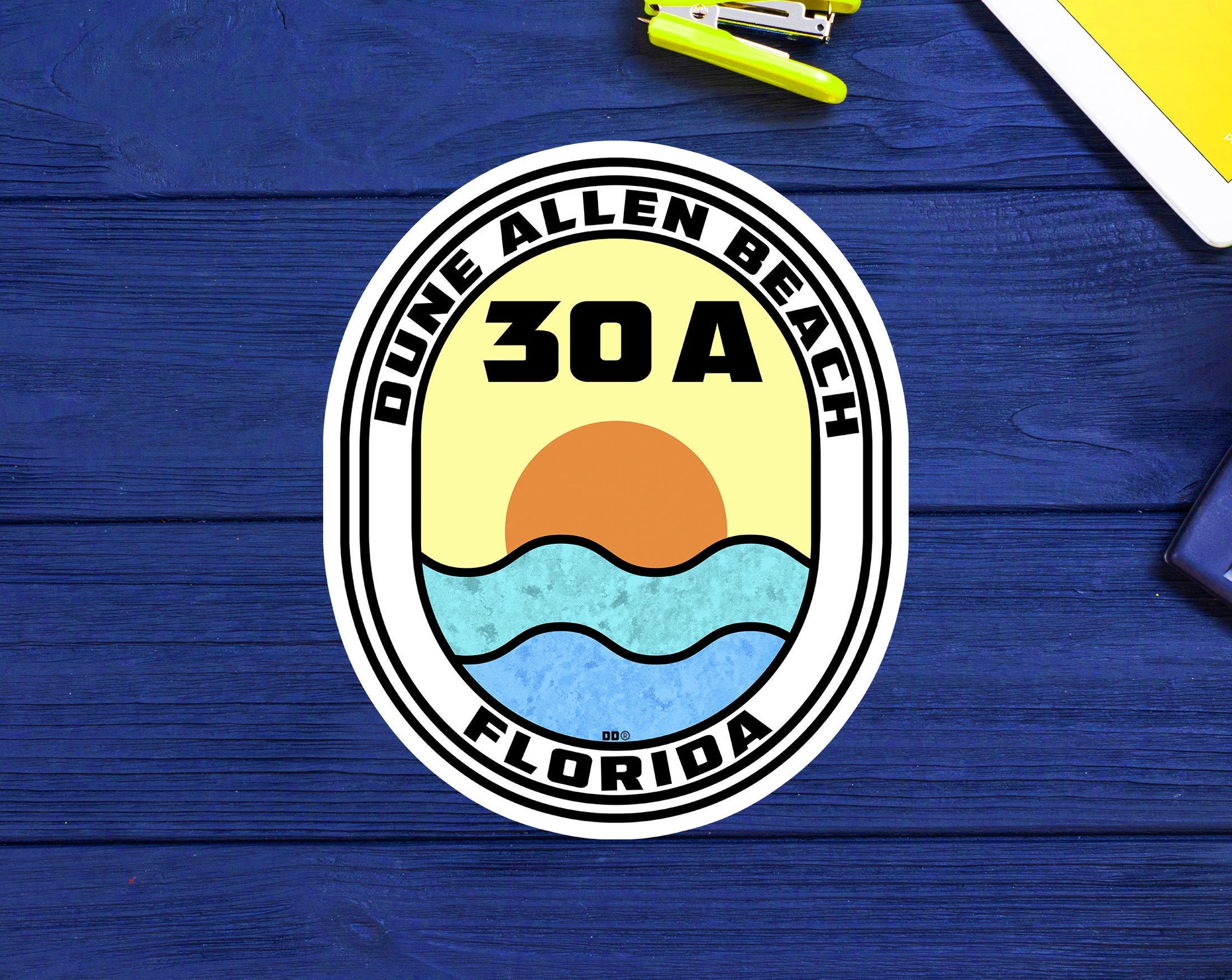Dune Allen Beach Florida Beach Sticker Decal 3.8" Indoor Outdoor Vinyl