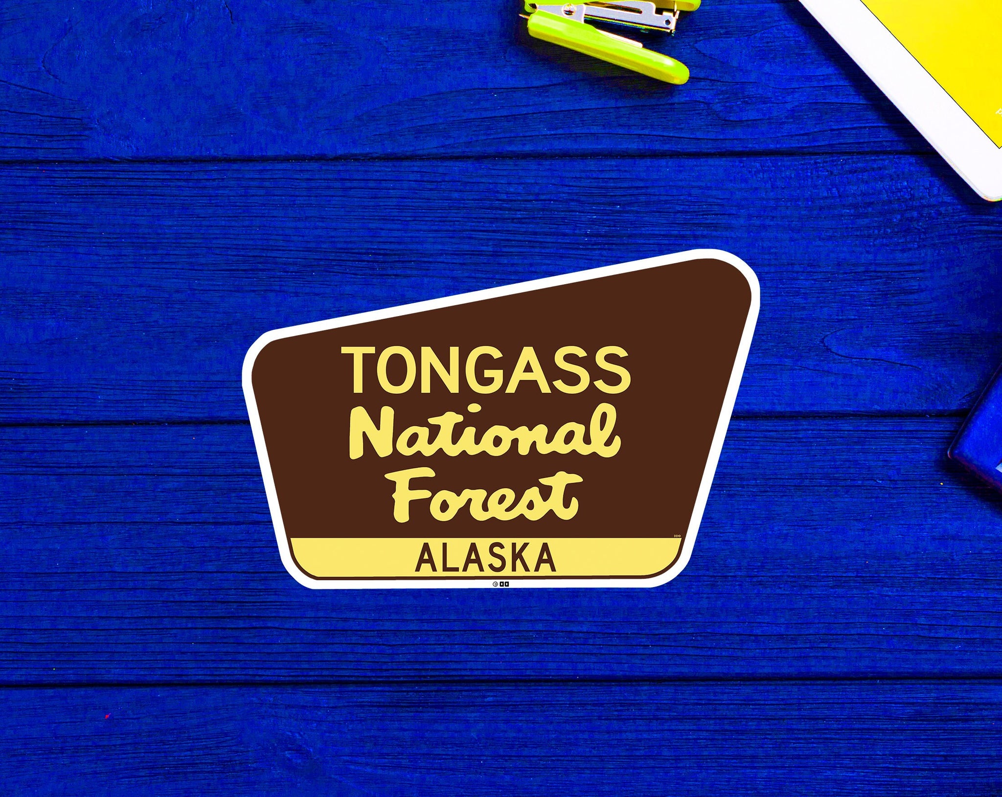 Tongass National Forest Decal Sticker 3.75" x 2.5" Alaska Park Vinyl