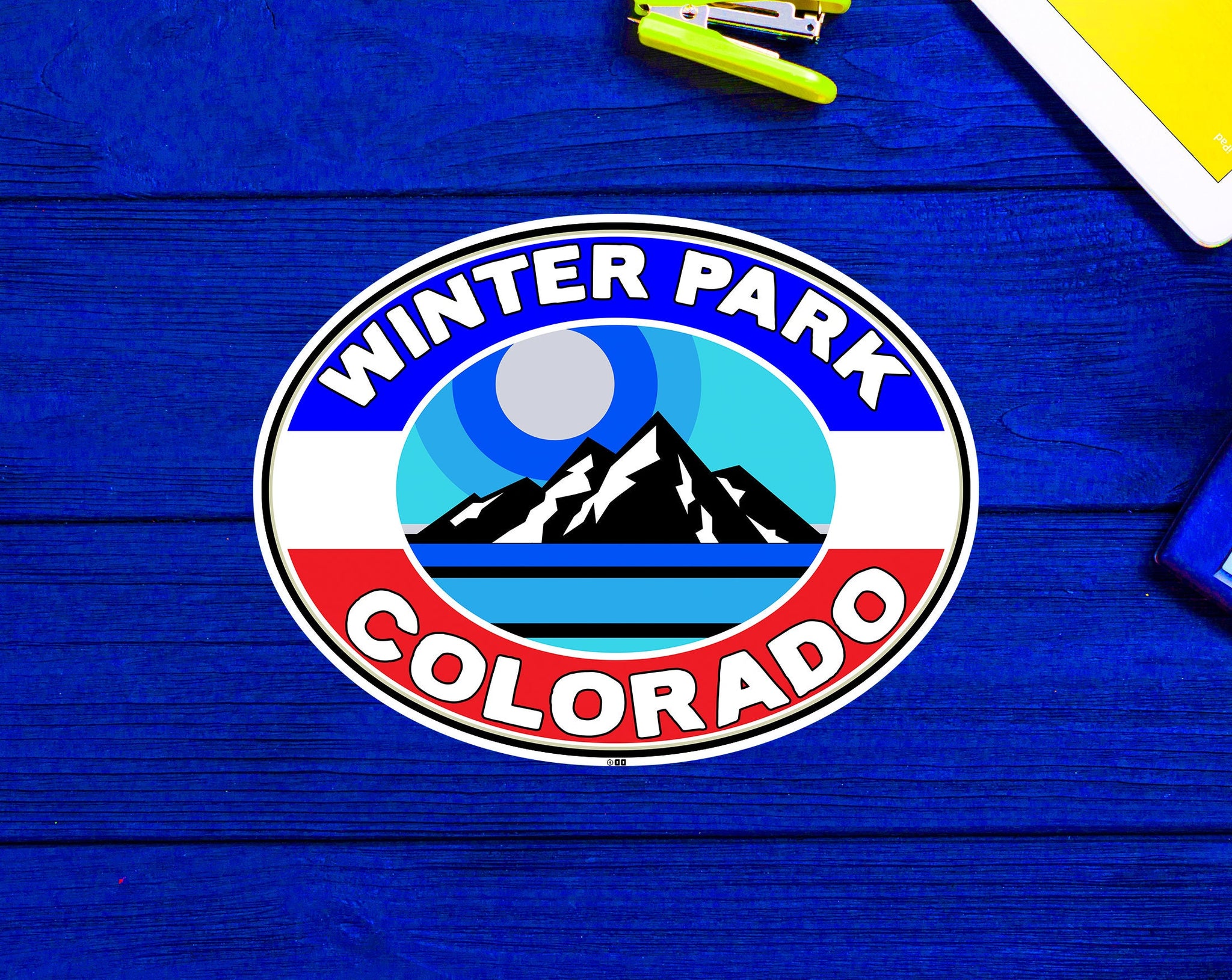 Winter Park Colorado Skiing Decal Sticker 3.75" Vinyl Laptop Bumper Luggage