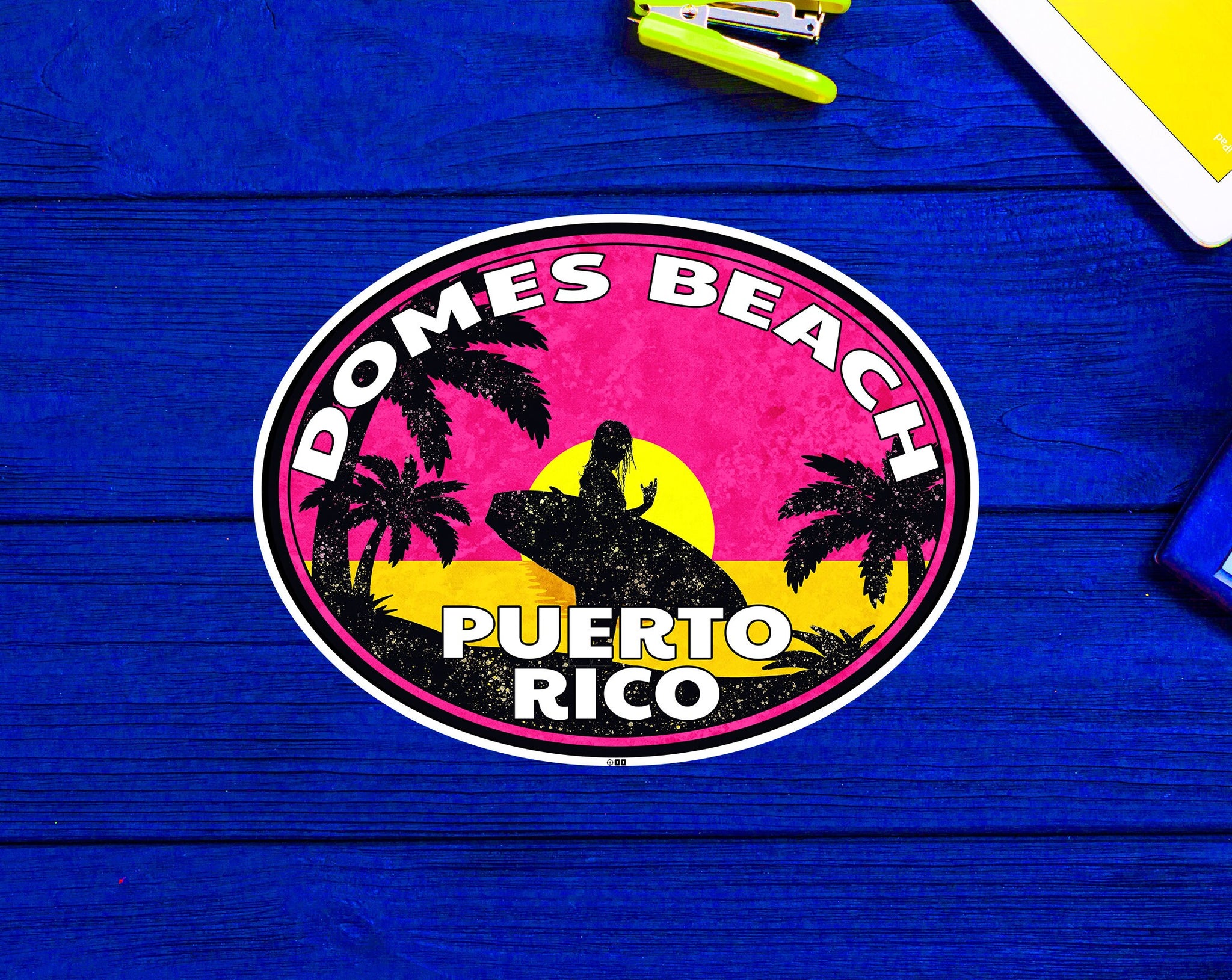 Domes Beach Puerto Rico Beach Sticker 3.75" Decal
