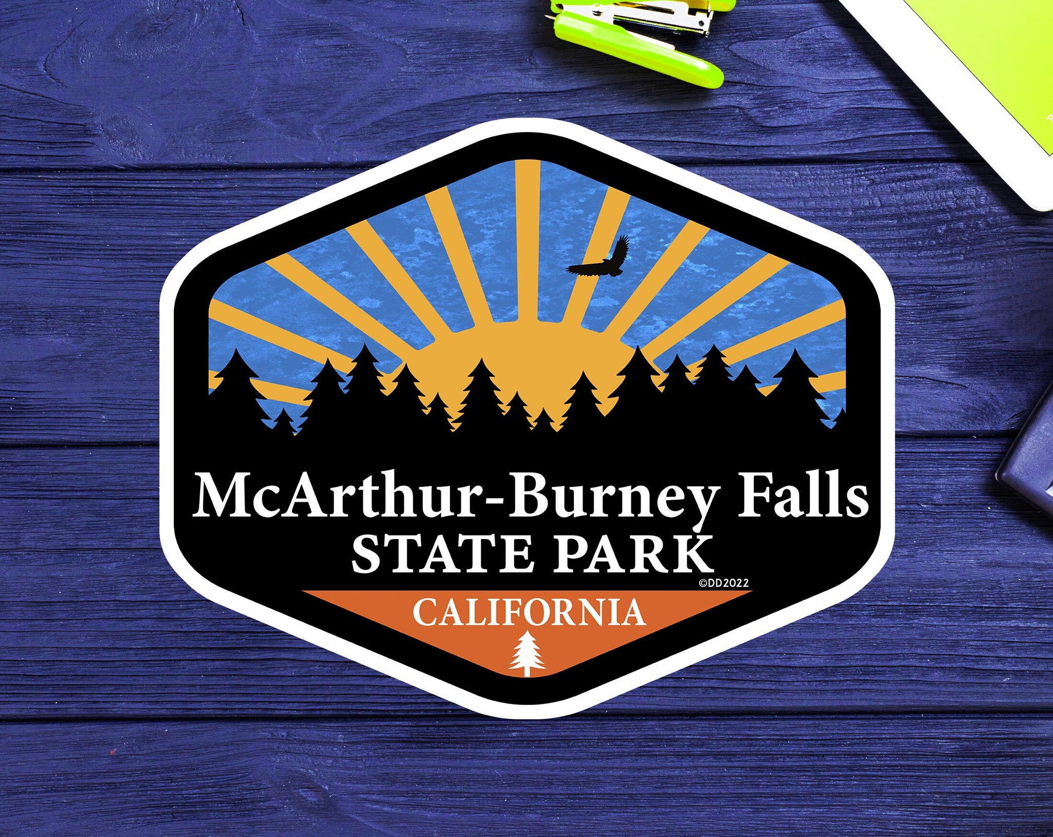 McArthur-Burney Falls Memorial State Park Decal Sticker Vinyl California 3.25" CA Laptop Bumper Car