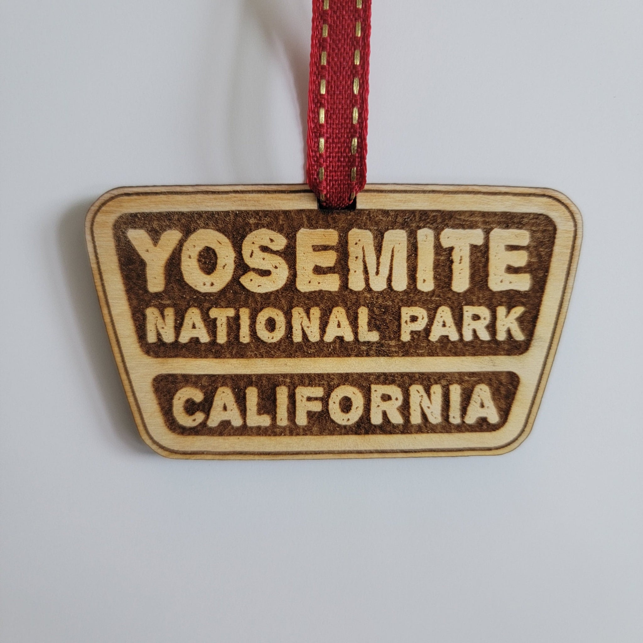 Yosemite National Park Ornament Christmas California 3.75" Wood Laser Cut CA