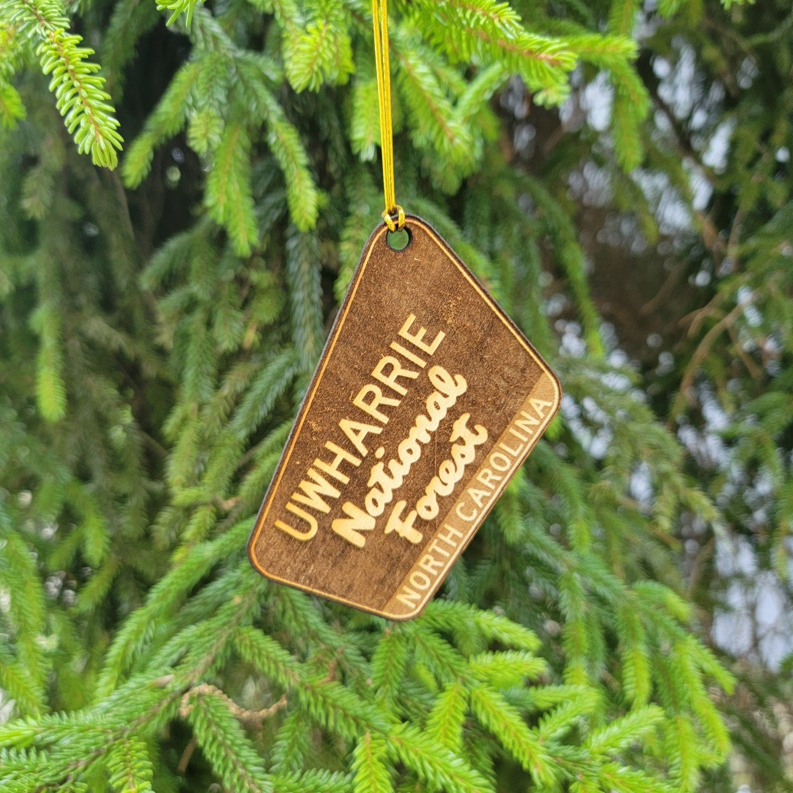 Uwharrie National Forest Wood Keychain or Ornament North Carolina NC