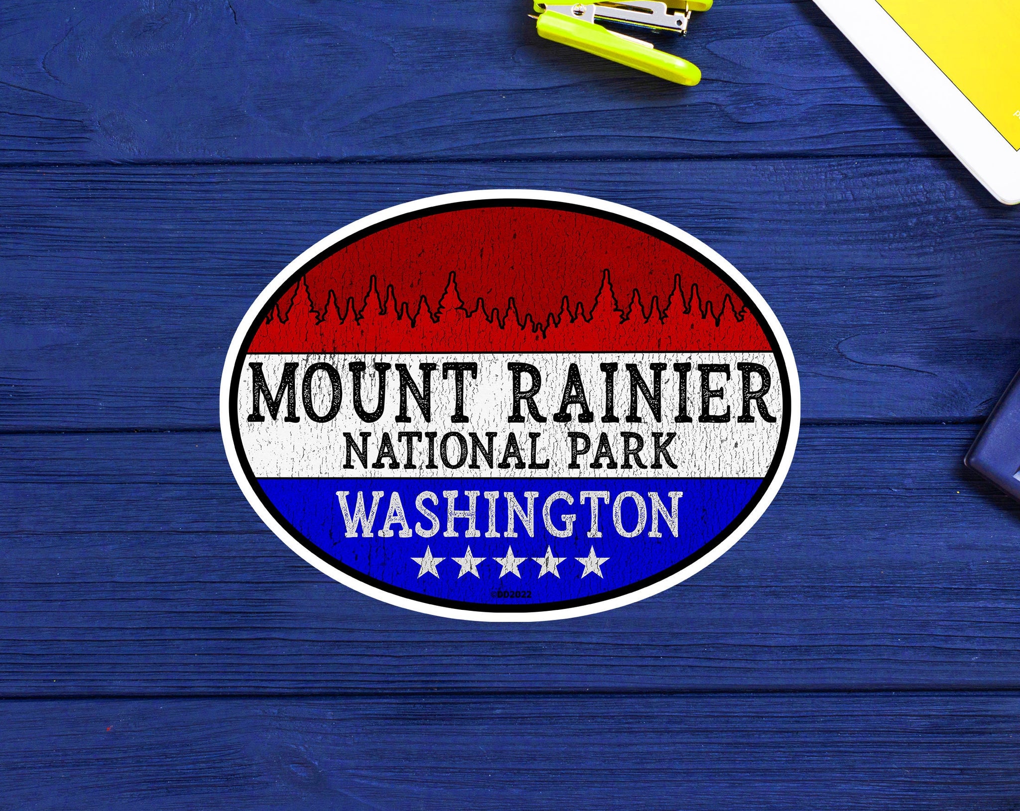 Mount Rainier Sticker National Park Washington 3.9" WA Vinyl Indoor Or Outdoor