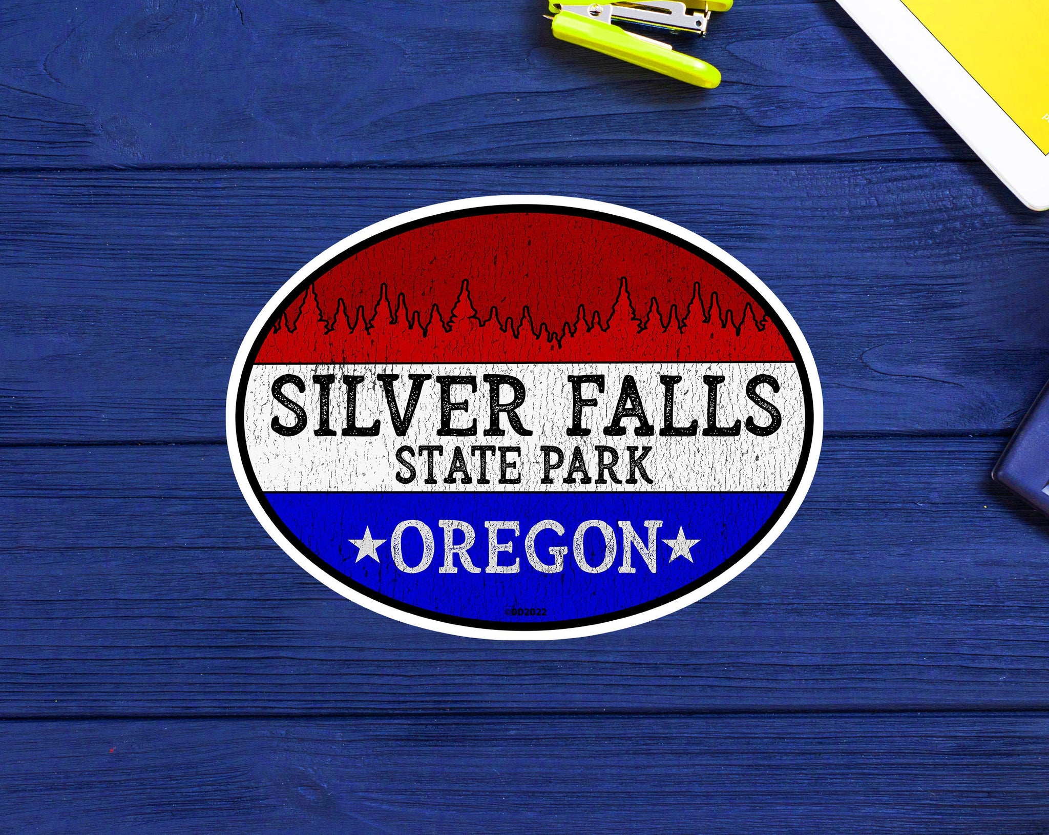 Silver Falls Sticker State Park Oregon 3.9" OR Vinyl Indoor Or Outdoor