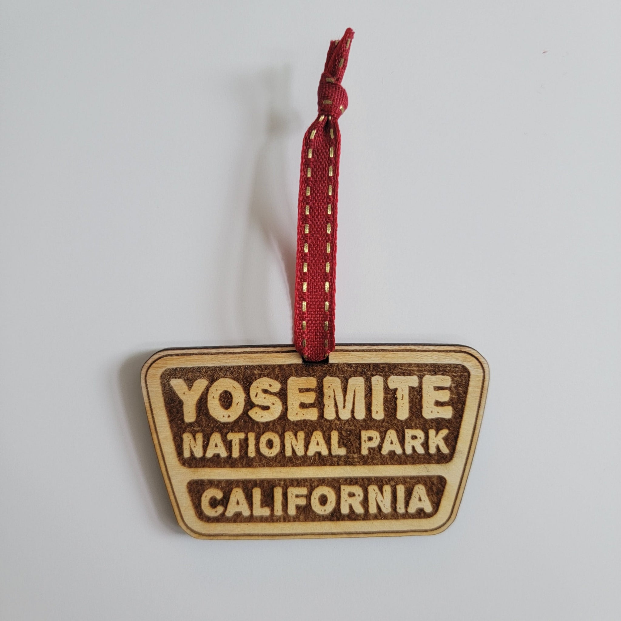Yosemite National Park Ornament Christmas California 3.75" Wood Laser Cut CA