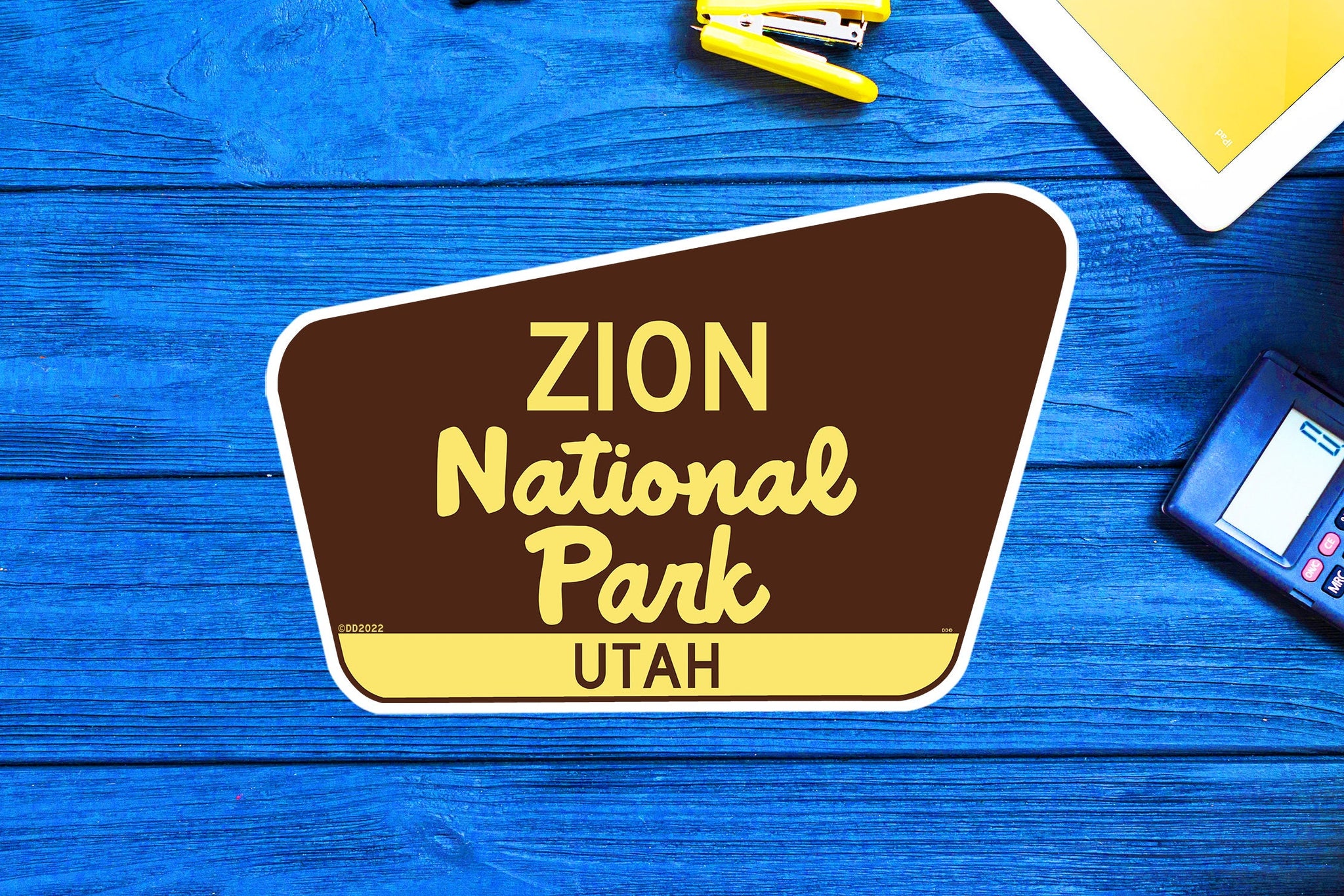 Zion National Park Utah Sticker Decal  3.75" Vinyl UT Forest Laptop Truck Car