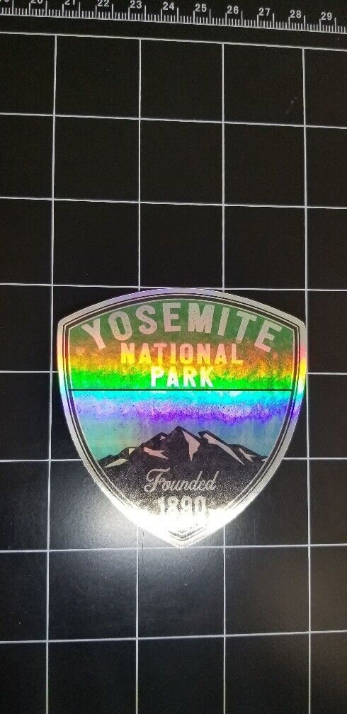 Yosemite National Park California Holographic Sticker Decal 3" Holographic