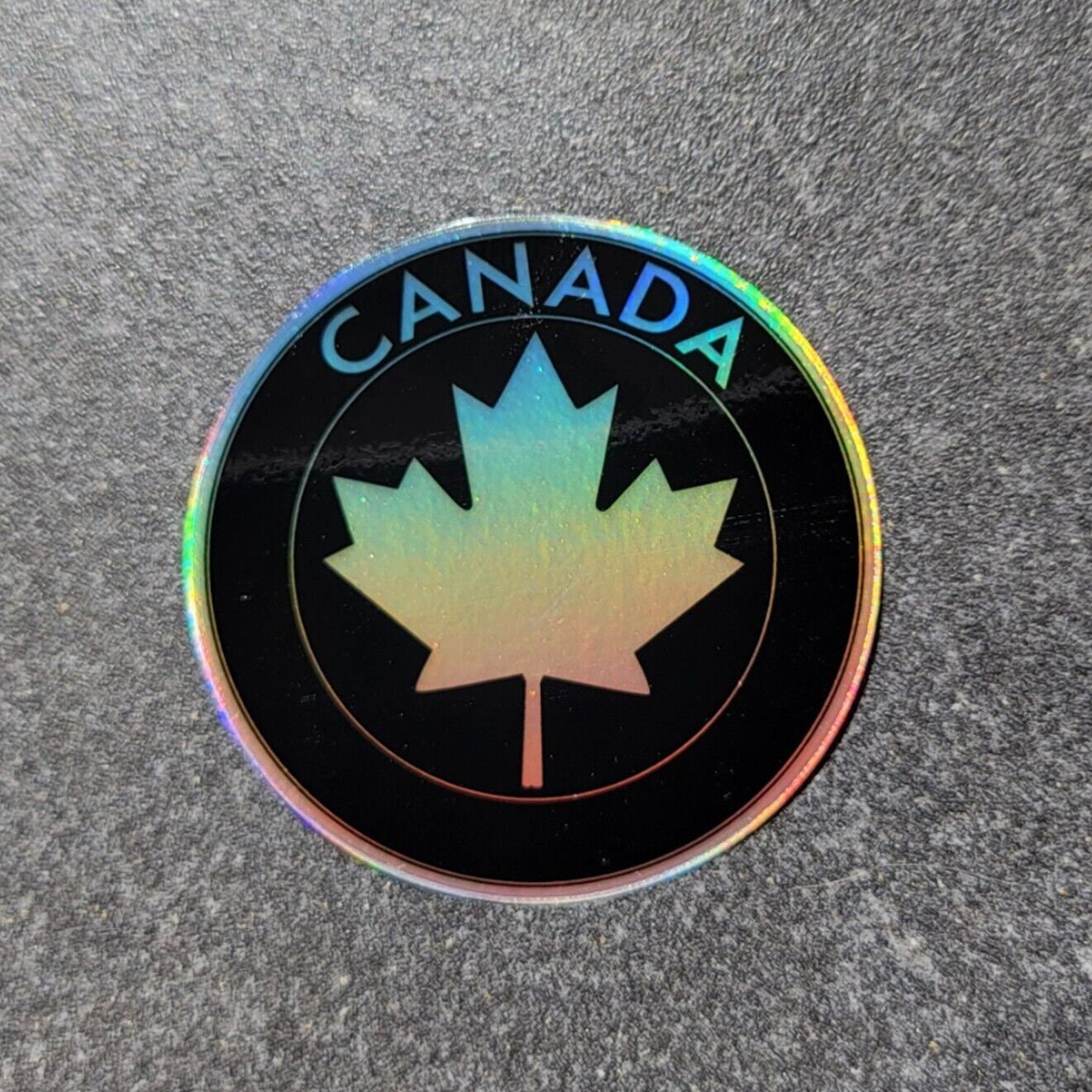 Canada Holographic Decal Sticker 3" Hologram Indoor Or Outdoor