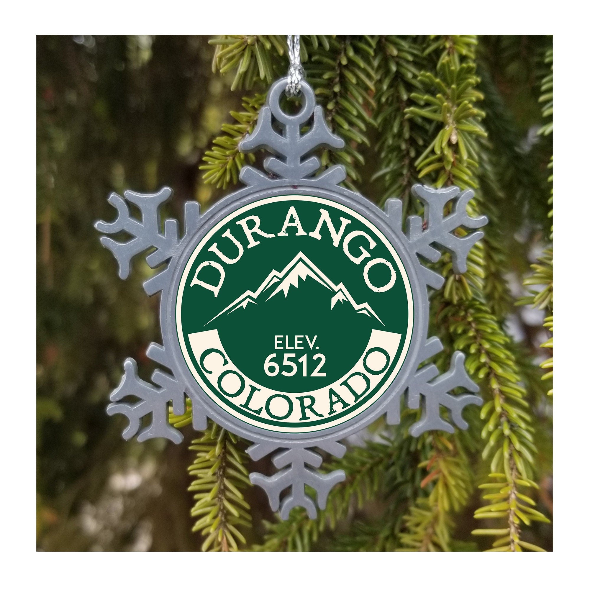 Pewter Finish Christmas Ornament Durango National Park Colorado 3" Metal Gift