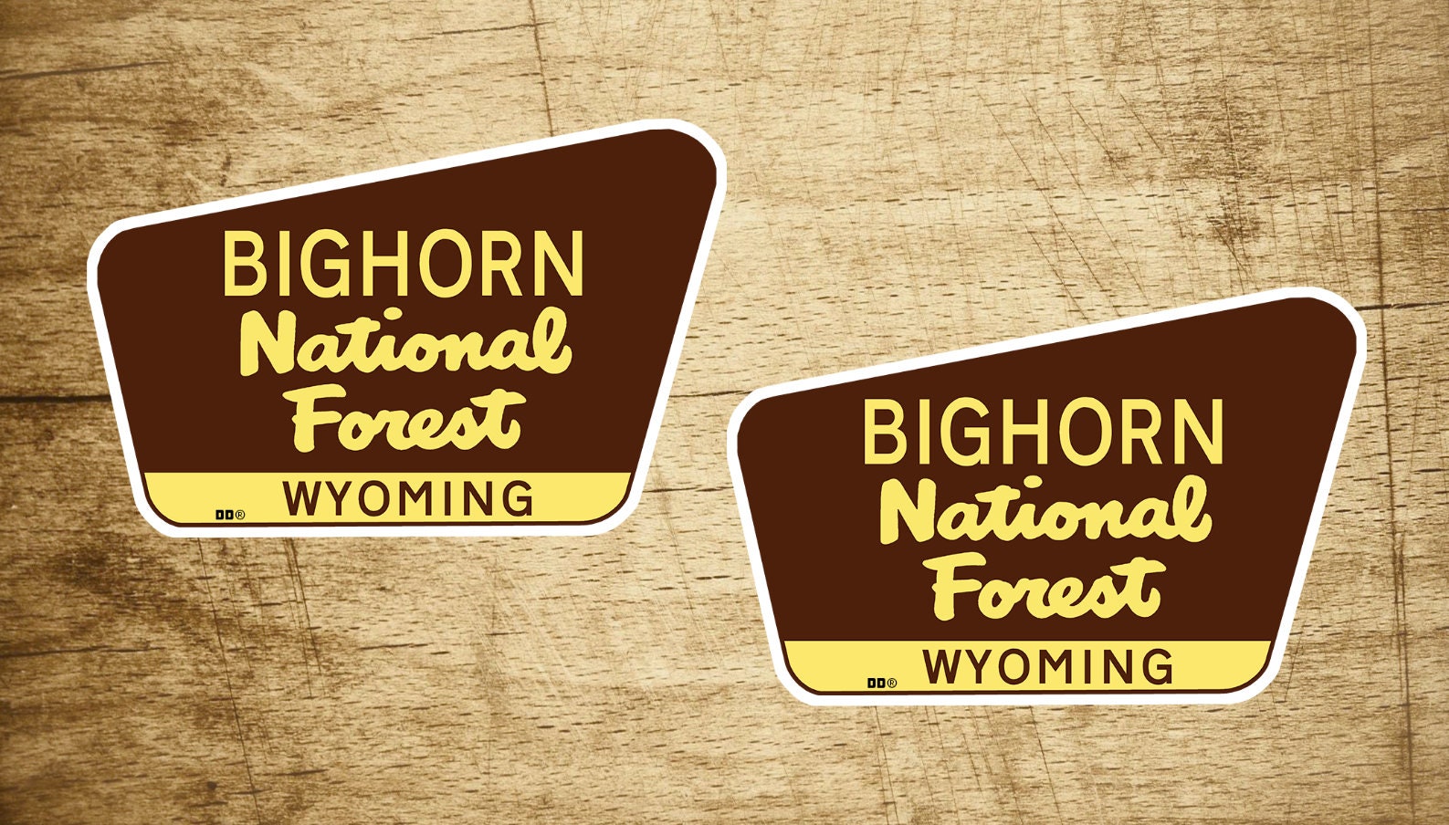 Two (2) Bighorn National Forest Decal Sticker 3" Wyoming Park Vinyl
