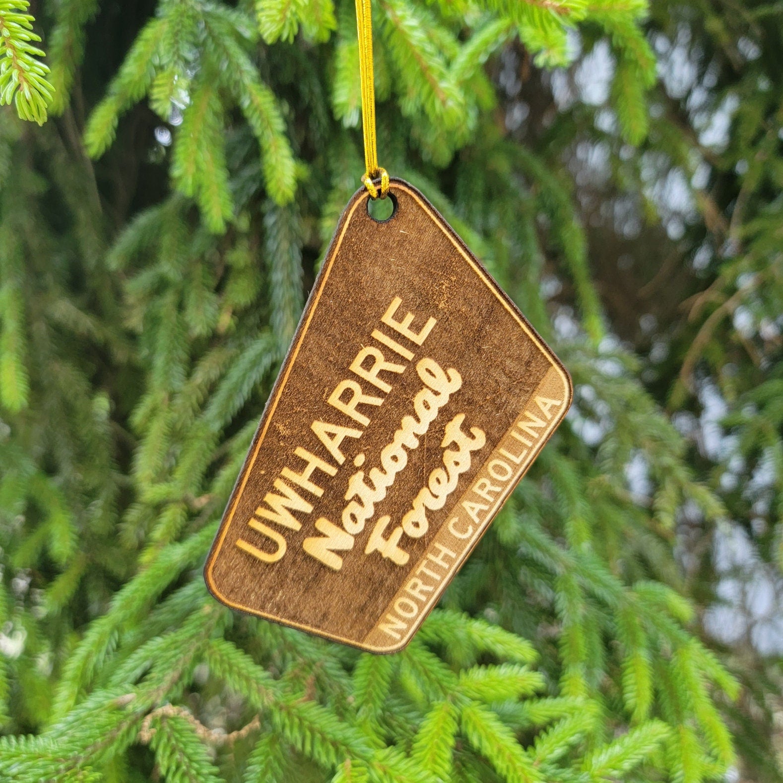 Uwharrie National Forest Wood Keychain or Ornament North Carolina NC